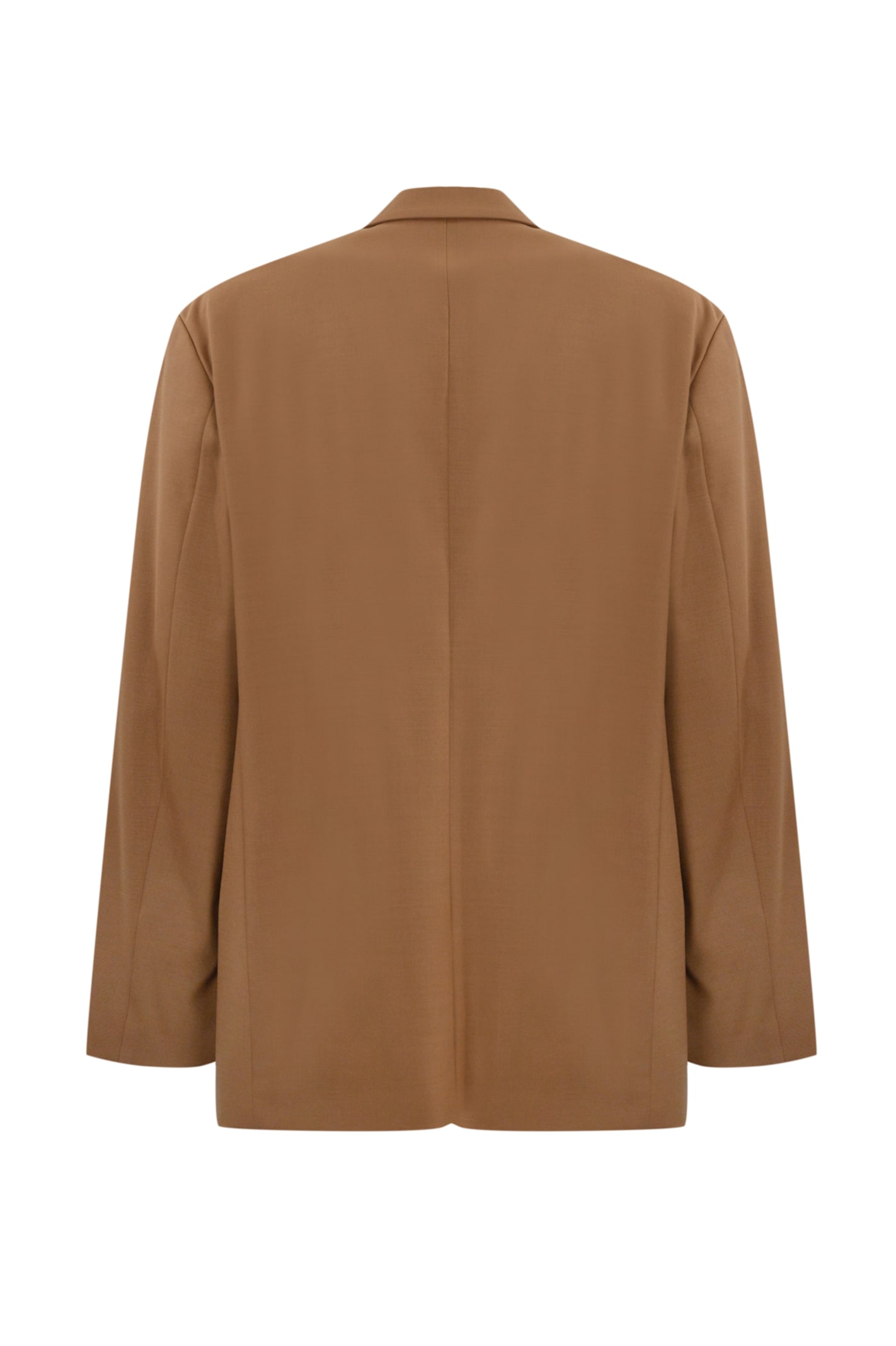 Shop Philosophy Di Lorenzo Serafini Single-breasted Blazer In Wool Blend In Marrone