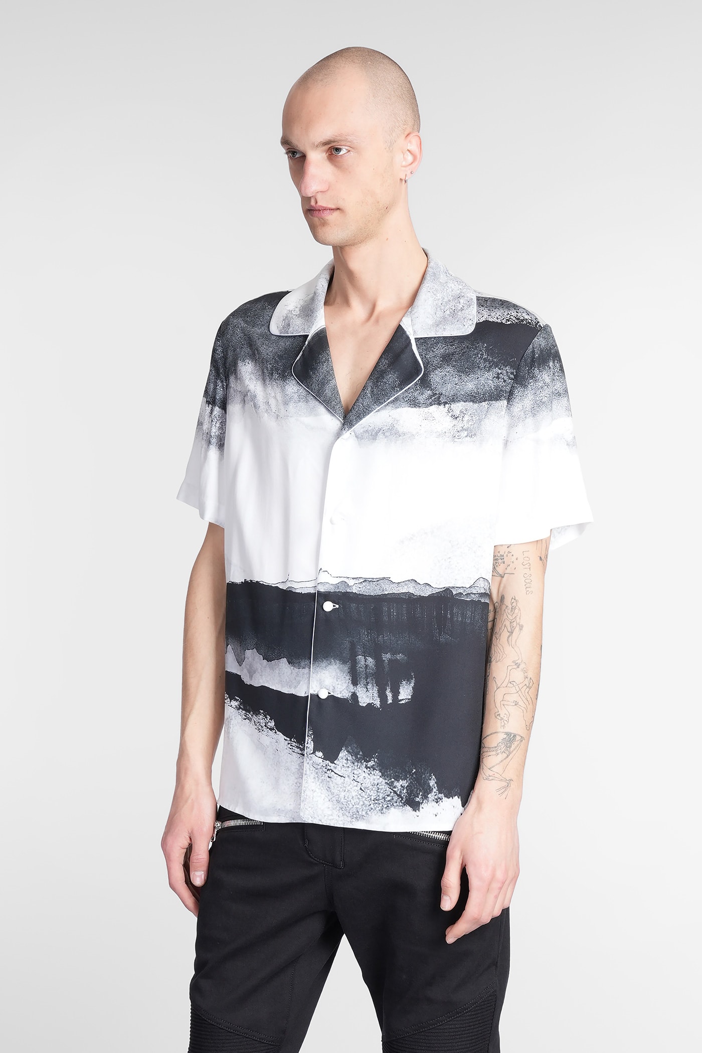 Balmain Moon Print Buttoned Shirt