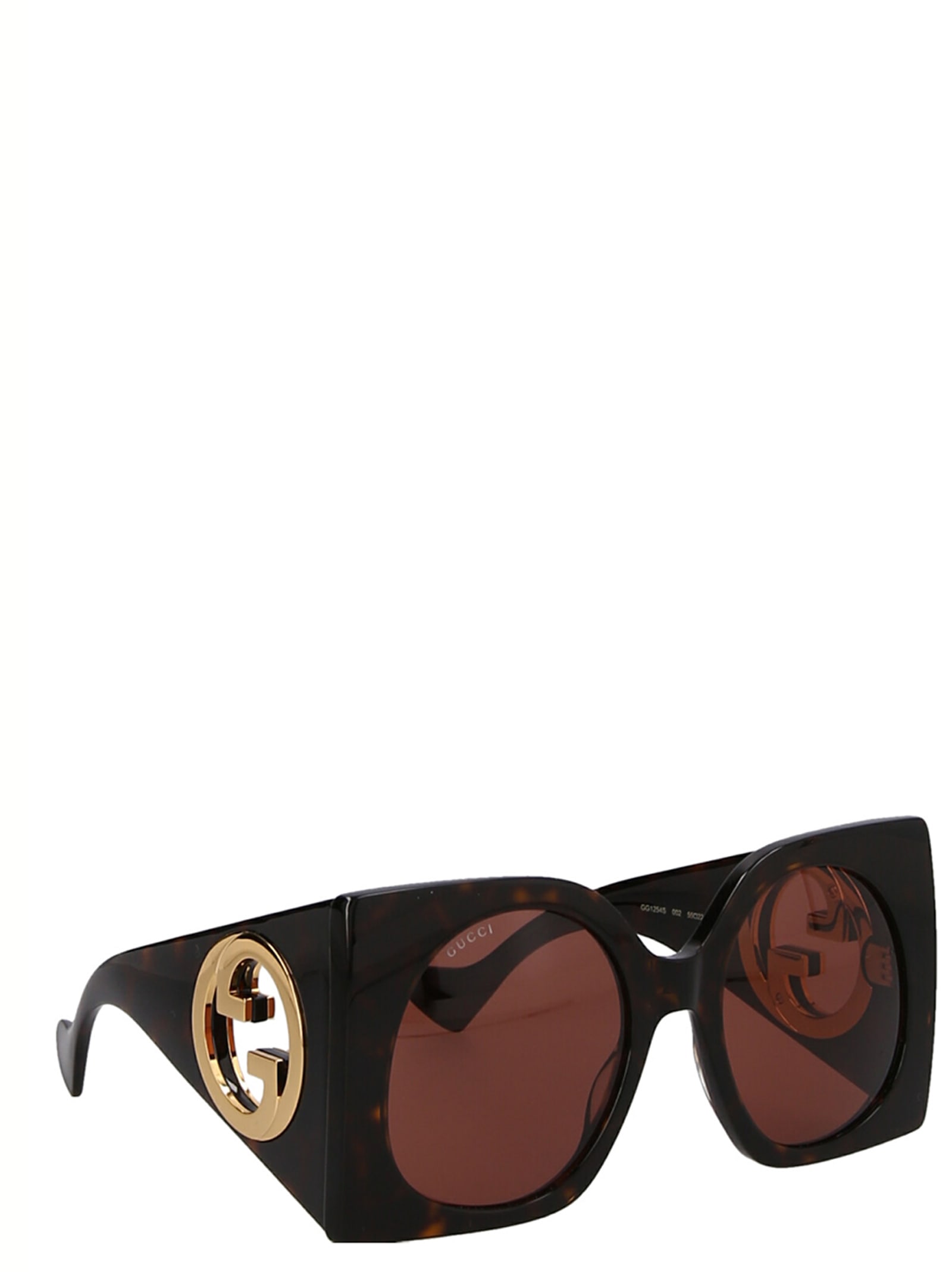 Gucci Bold Square Sunglasses Tortoiseshell Pattern In Brown