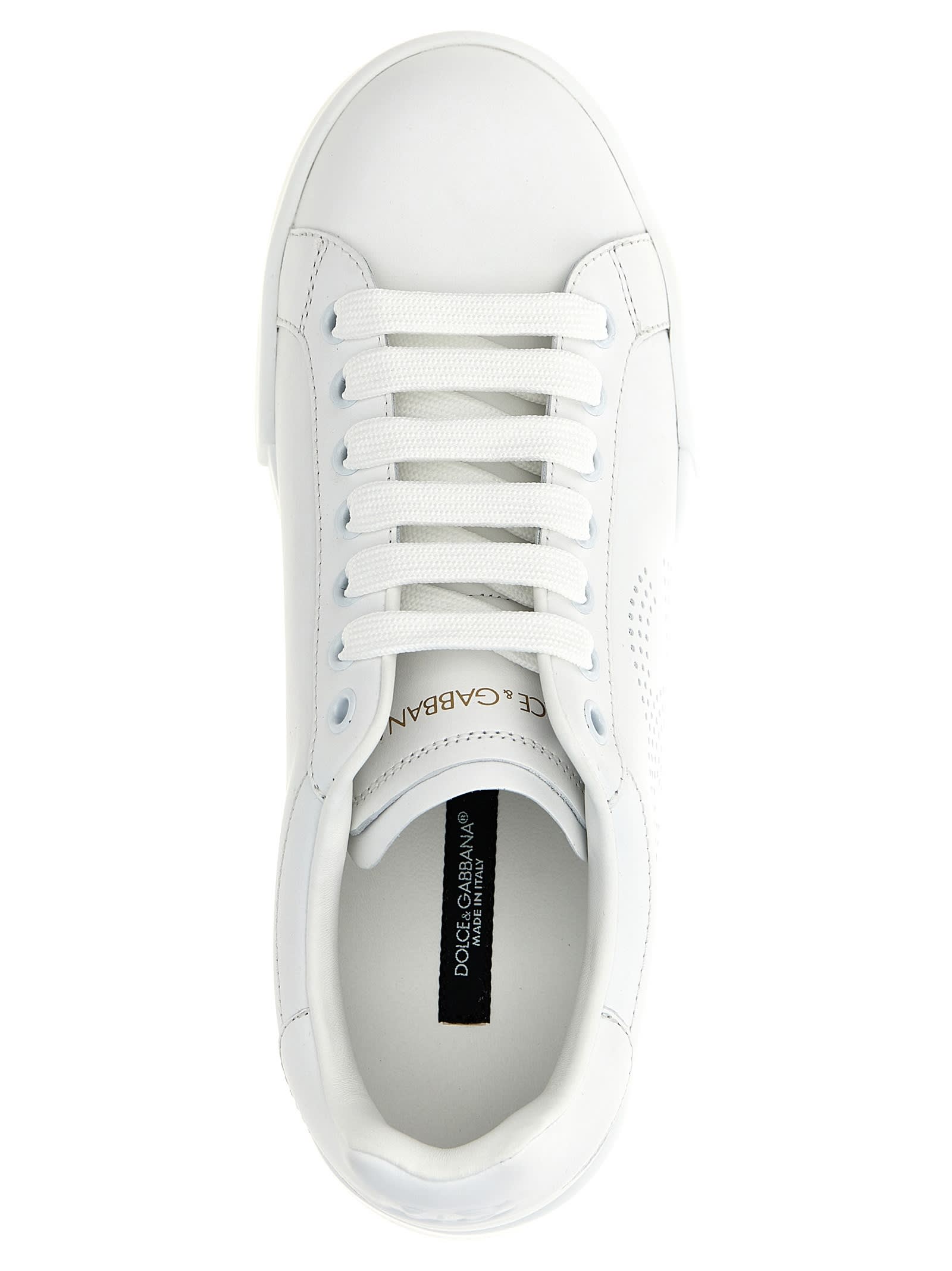 Shop Dolce & Gabbana Portofino Sneakers In White