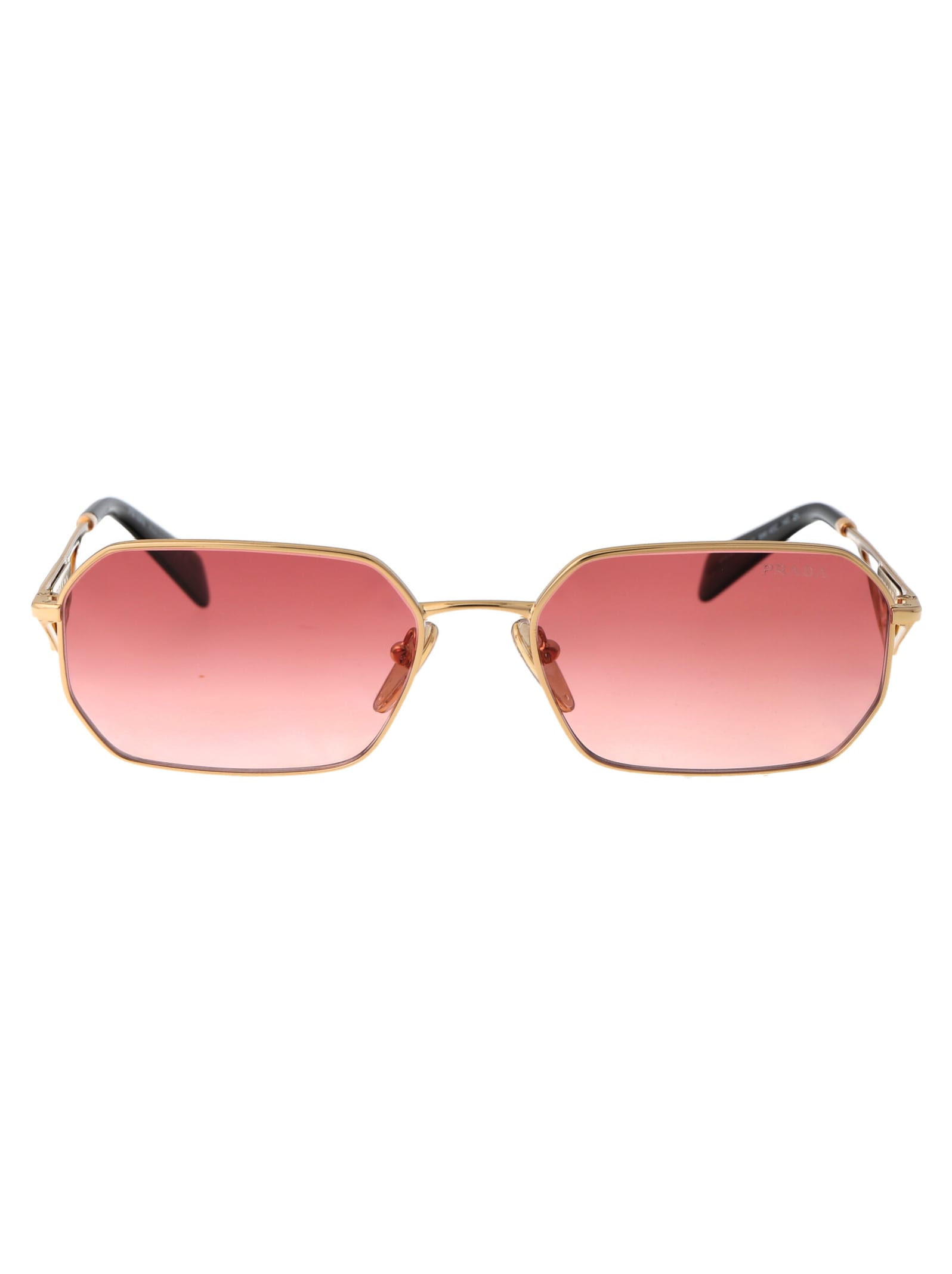 Shop Prada 0pr A51s Sunglasses In 5ak40c Gold