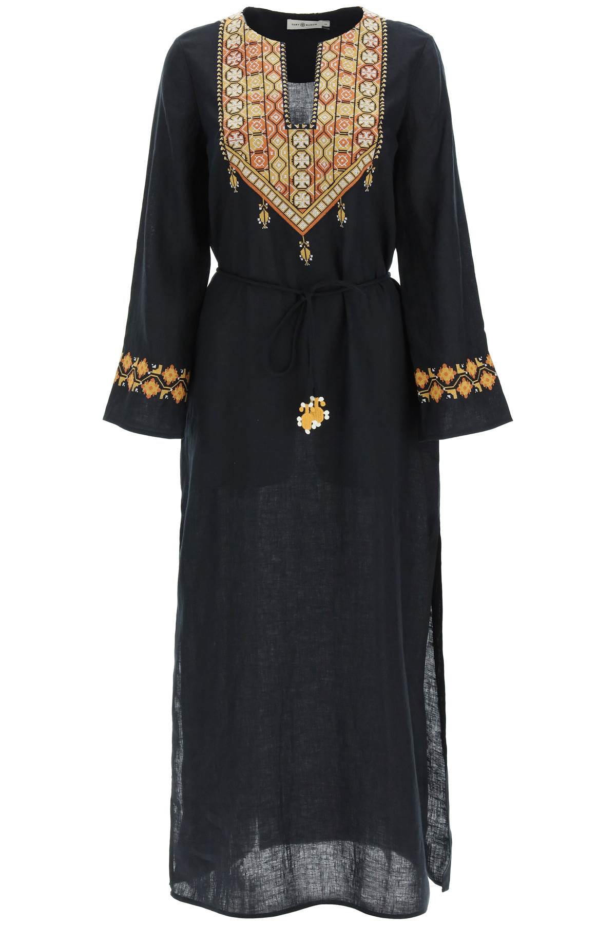 Tory Burch Embroidered Linen Caftan