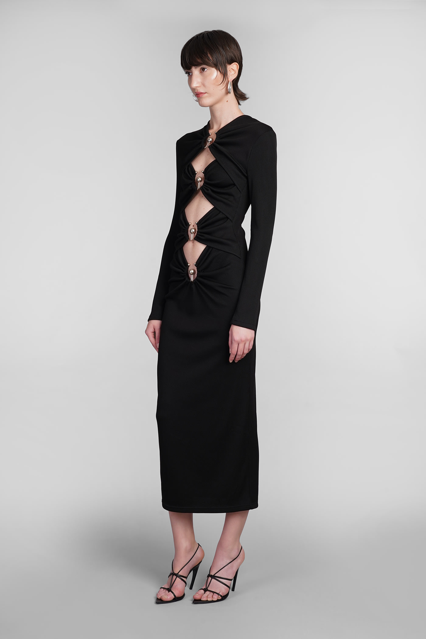 Shop Christopher Esber Dress In Black Polyester