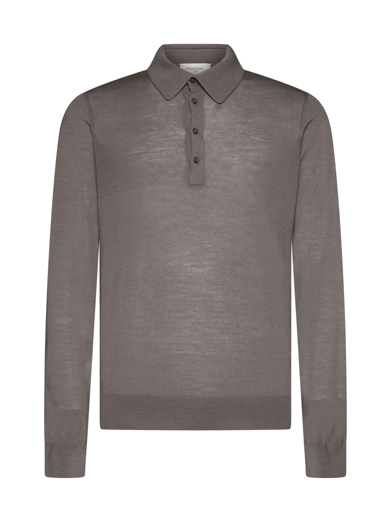 Piacenza Cashmere Polo Shirt In Gray