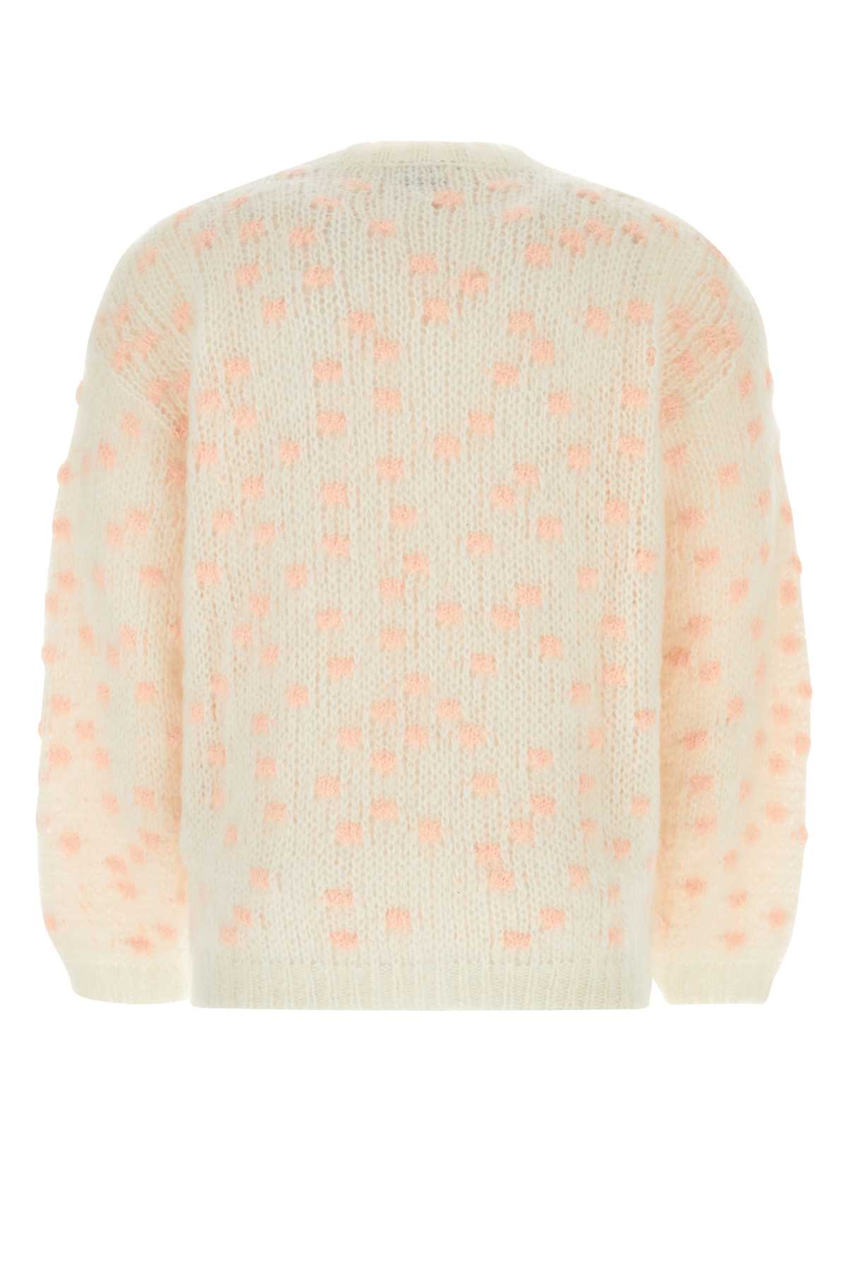 Shop Magliano Embroidered Mohair Blend Sweater In Shypink