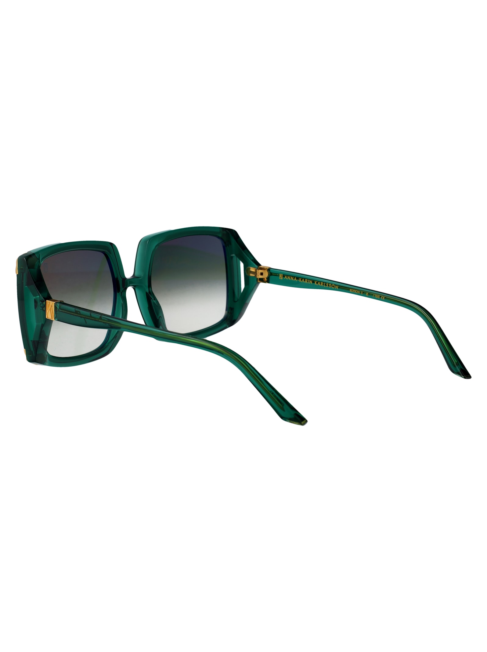 Anna-karin Karlsson Anna Karin Karlsson Emerald Acetate Sunglasses In Green
