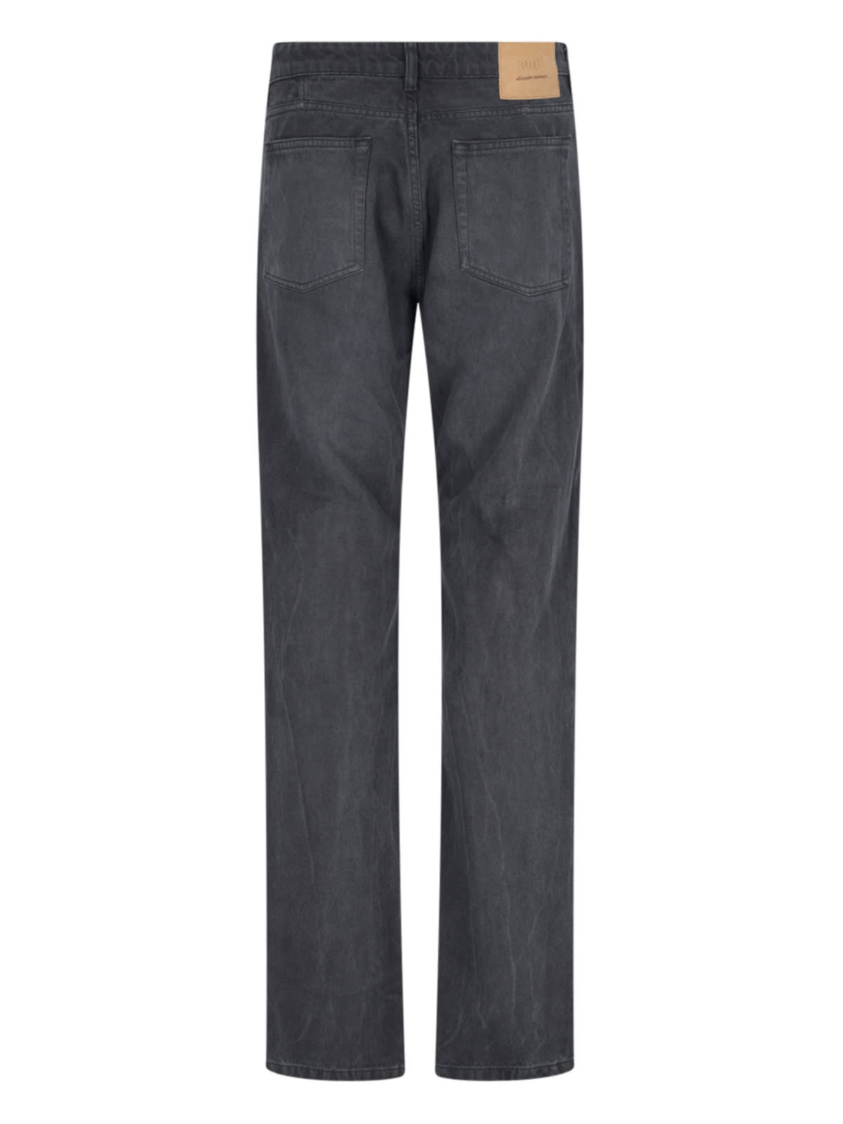 Ami Alexandre Mattiussi Ami Alexandre Matiussi Loose Jeans With Straight Cut In Black