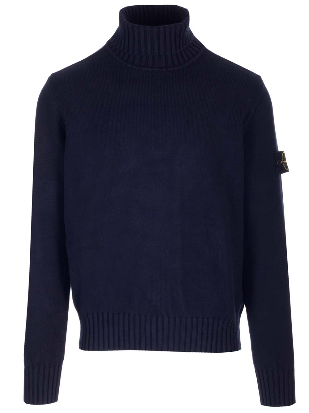 Shop Stone Island Blue Turtleneck