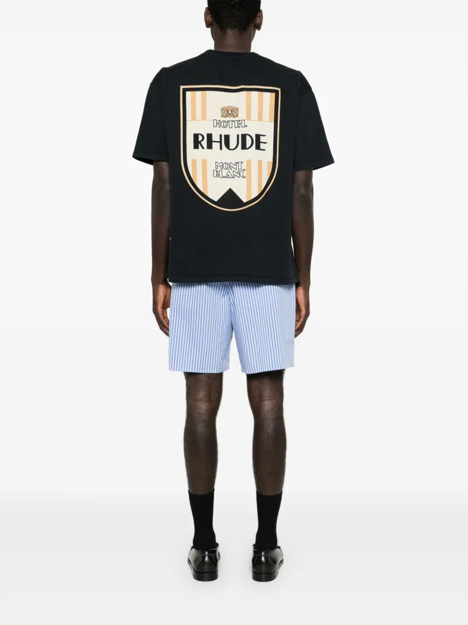 Shop Rhude T-shirts And Polos Black