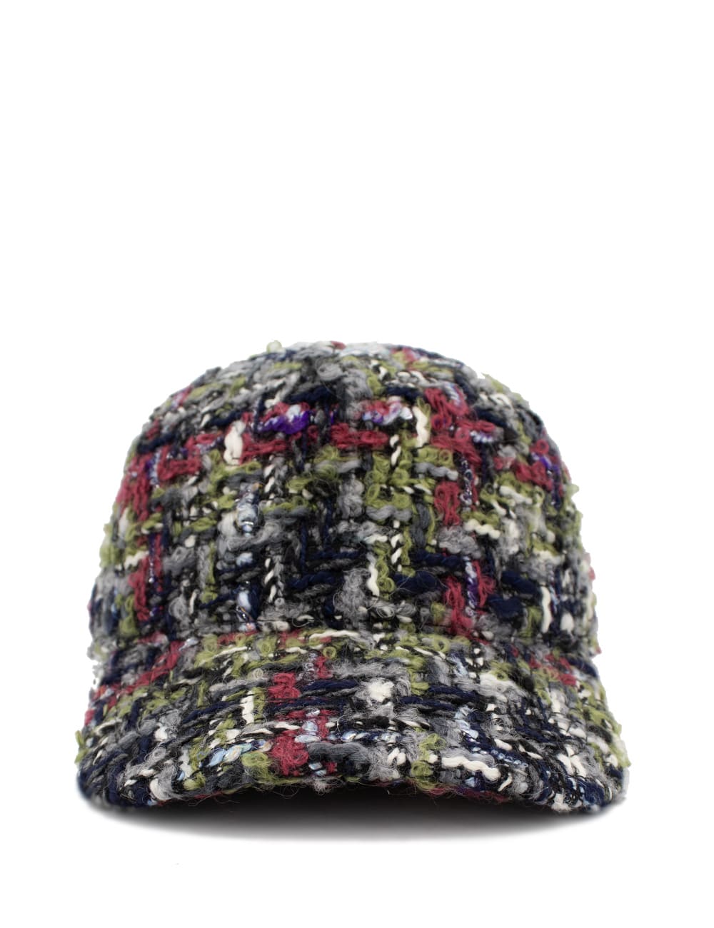 Multicoloured Wool Blend Bouclé Baseball Hat