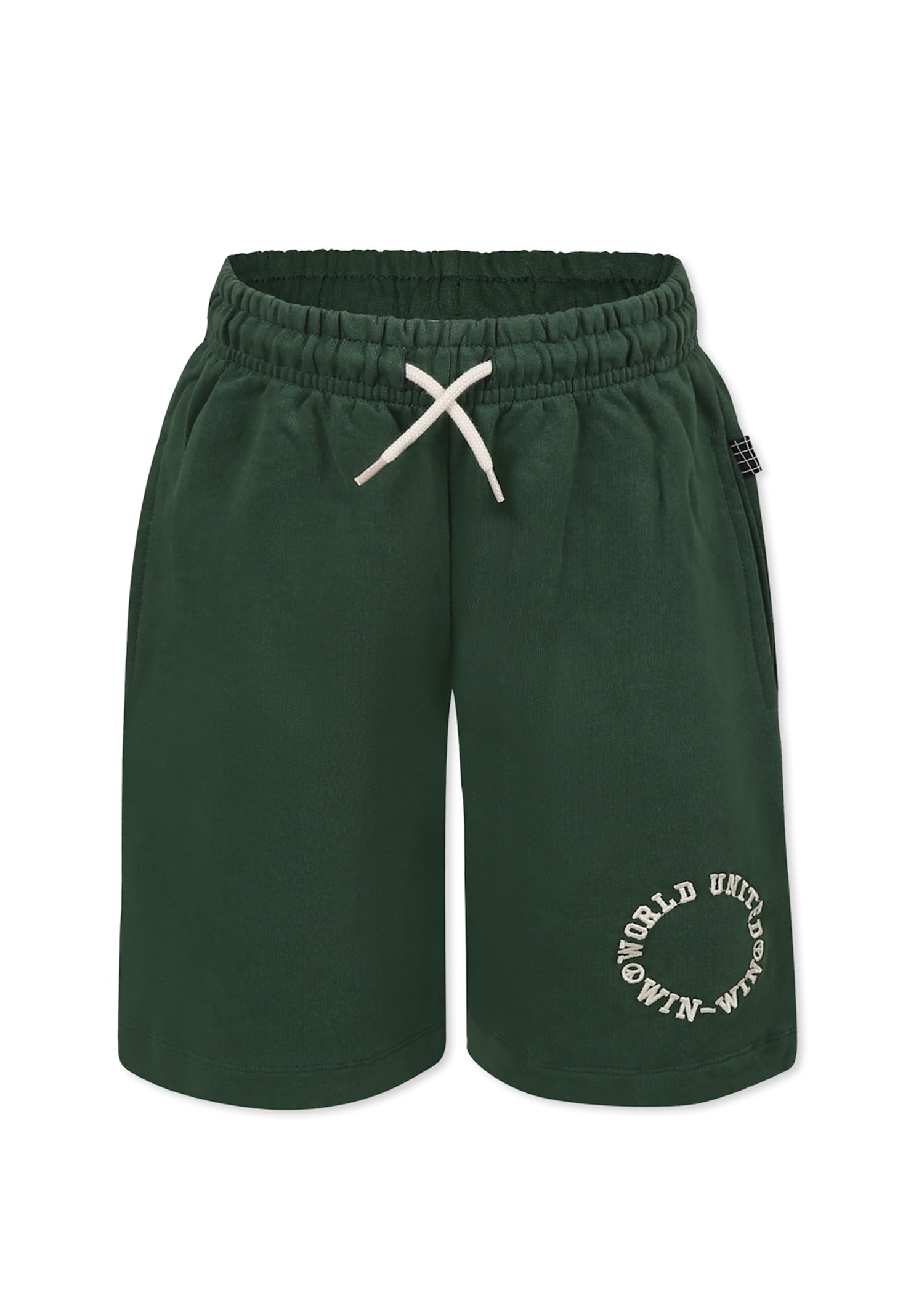 Molo Green Shorts For Boy With Writing In Green