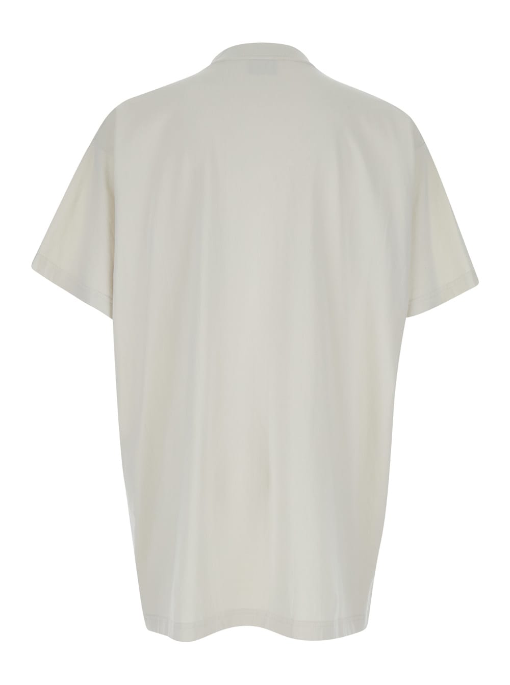 Shop Balenciaga Oversized White T-shirt With Bb  Logo In Jersey Man