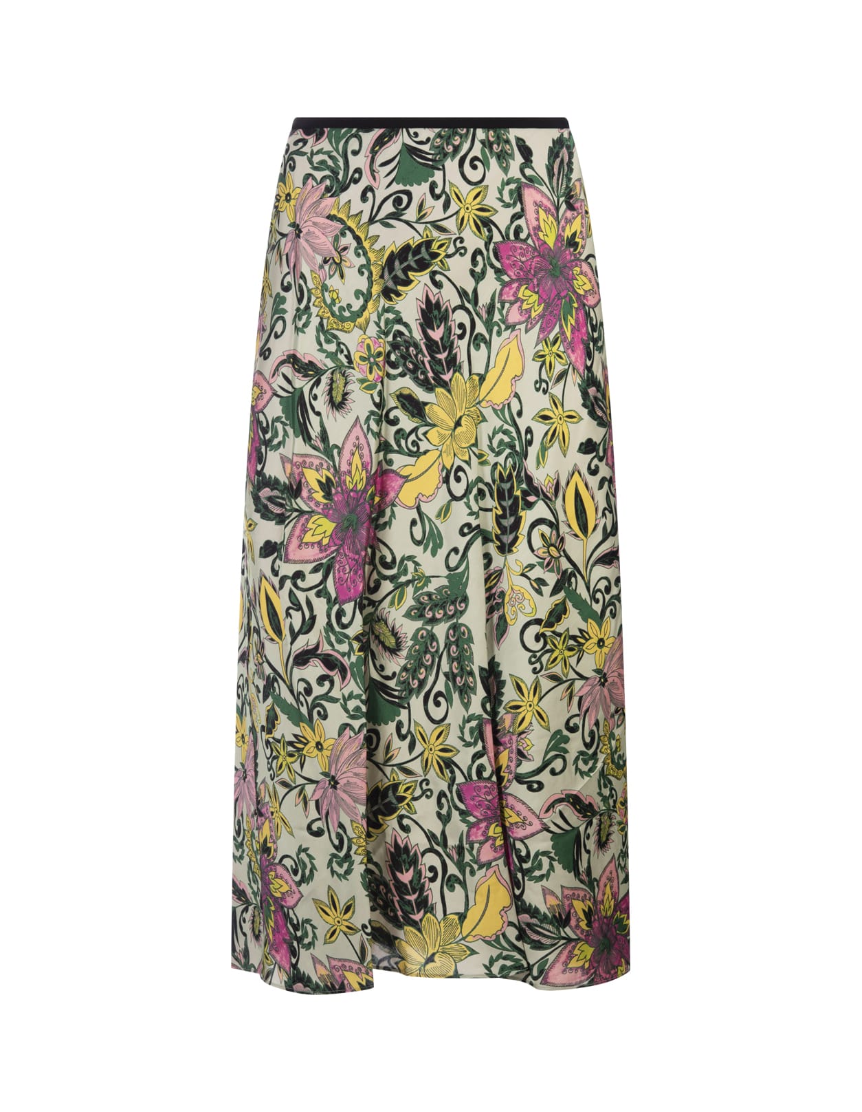 Dina Reversible Skirt In Garden Paisley Mint Green And Pink
