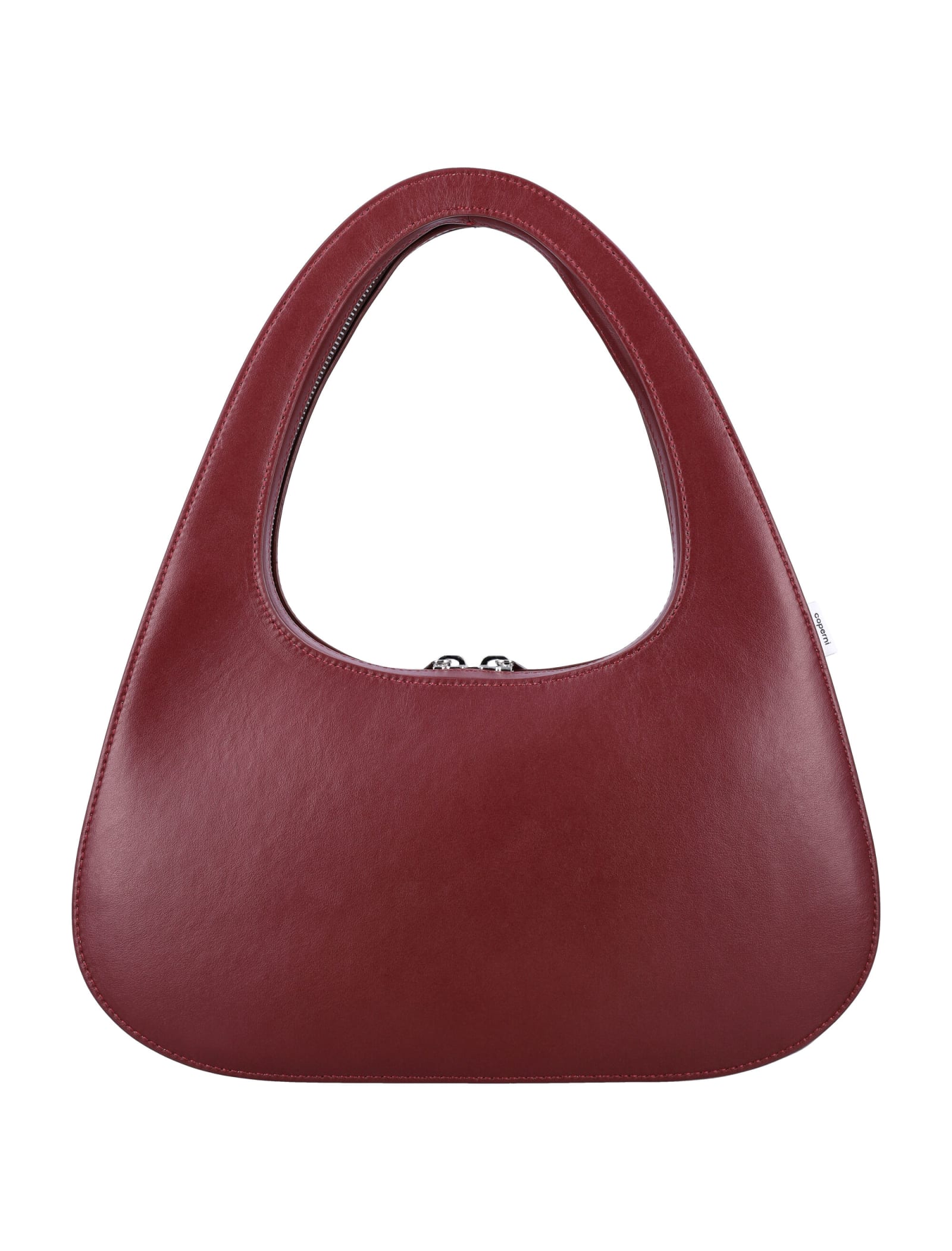 Shop Coperni Large Baguette Swipe In Burgundy Red