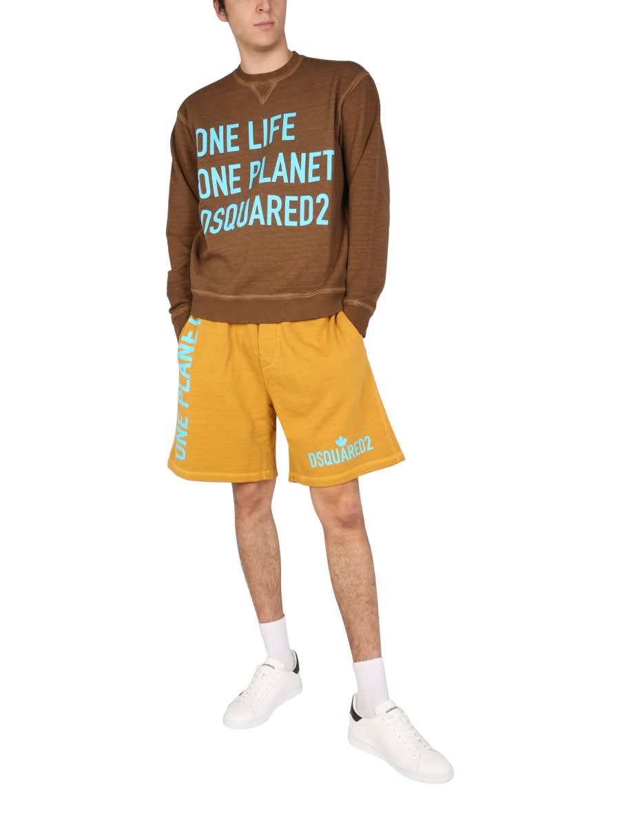 Shop Dsquared2 One Life One Planet Sweatshirt In Brown