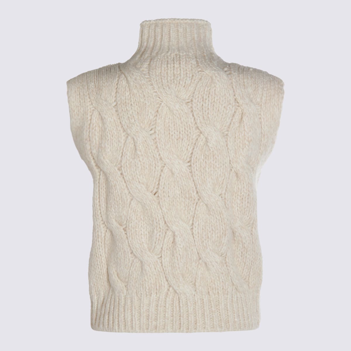 Eleventy Turtleneck Knitted Sweater In Neutral