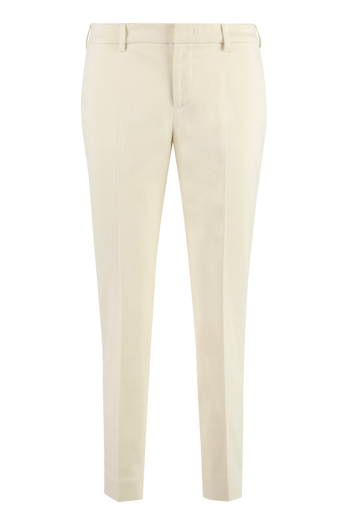 Shop Pt01 New York Straight-leg Trousers In Panna