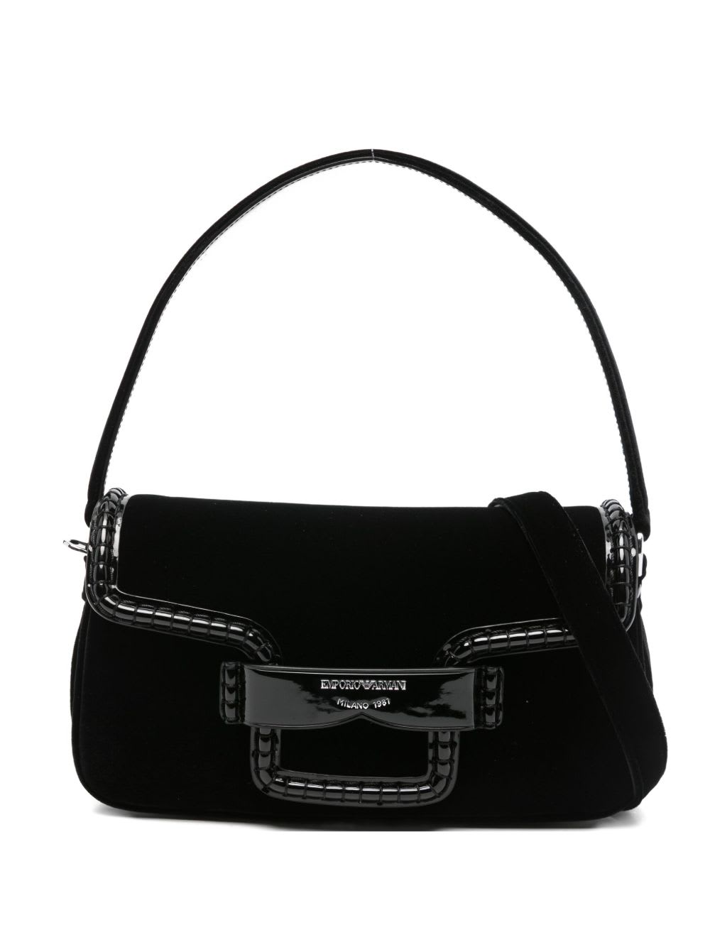 Emporio Armani Logo-detailing Shoulder Bag In Black