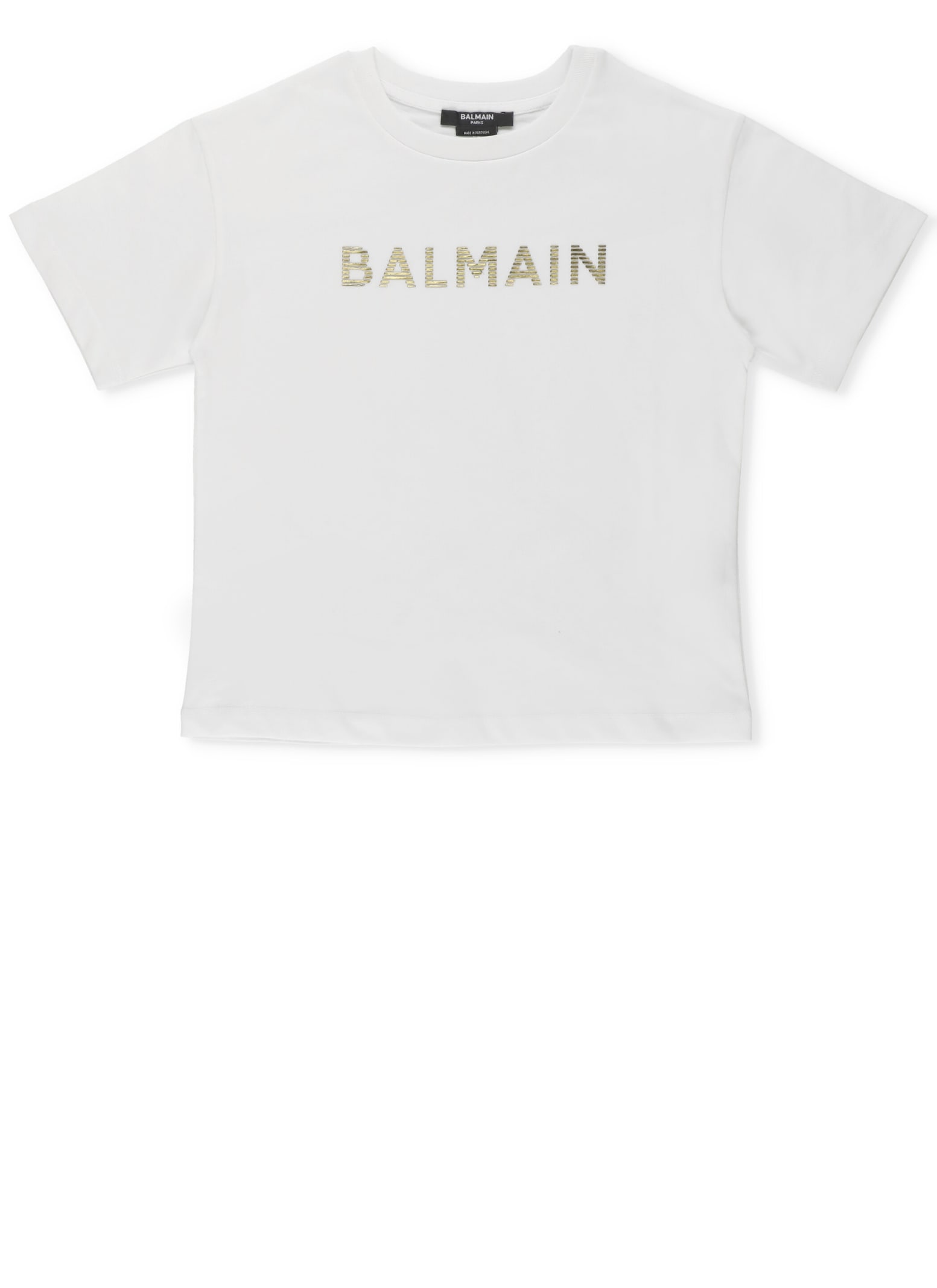 Balmain Kids' T-shirt With Logo In Or
