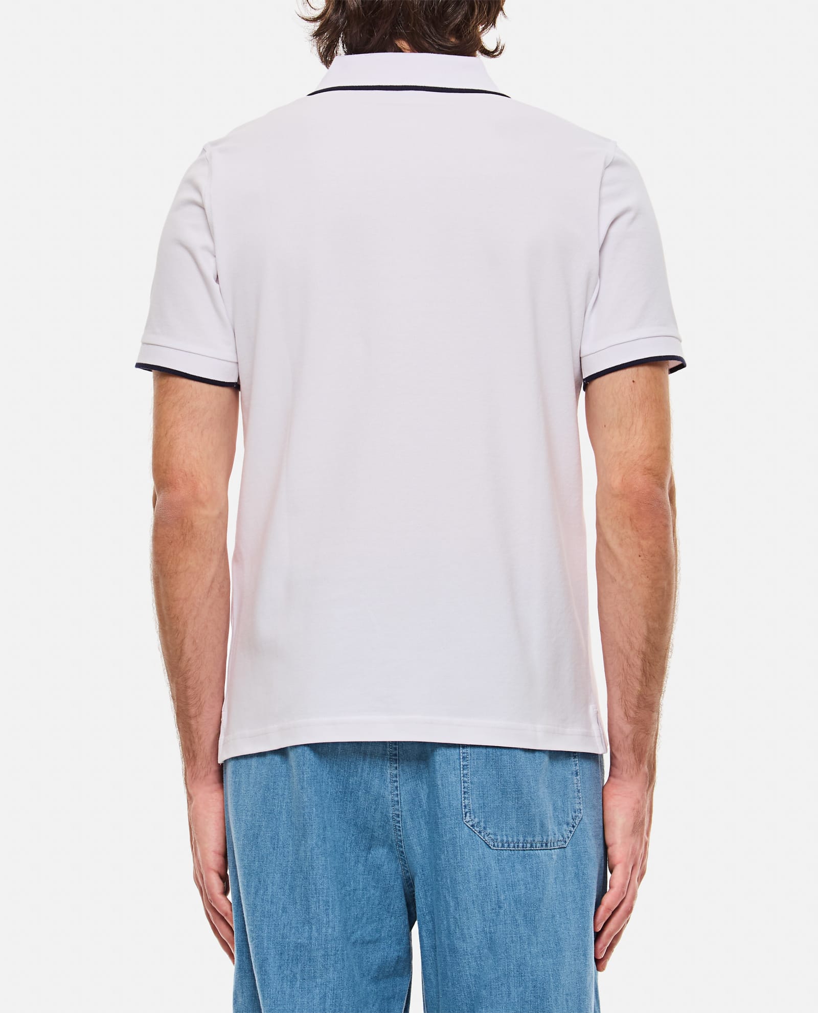 Shop Fay Logoed Polo In White