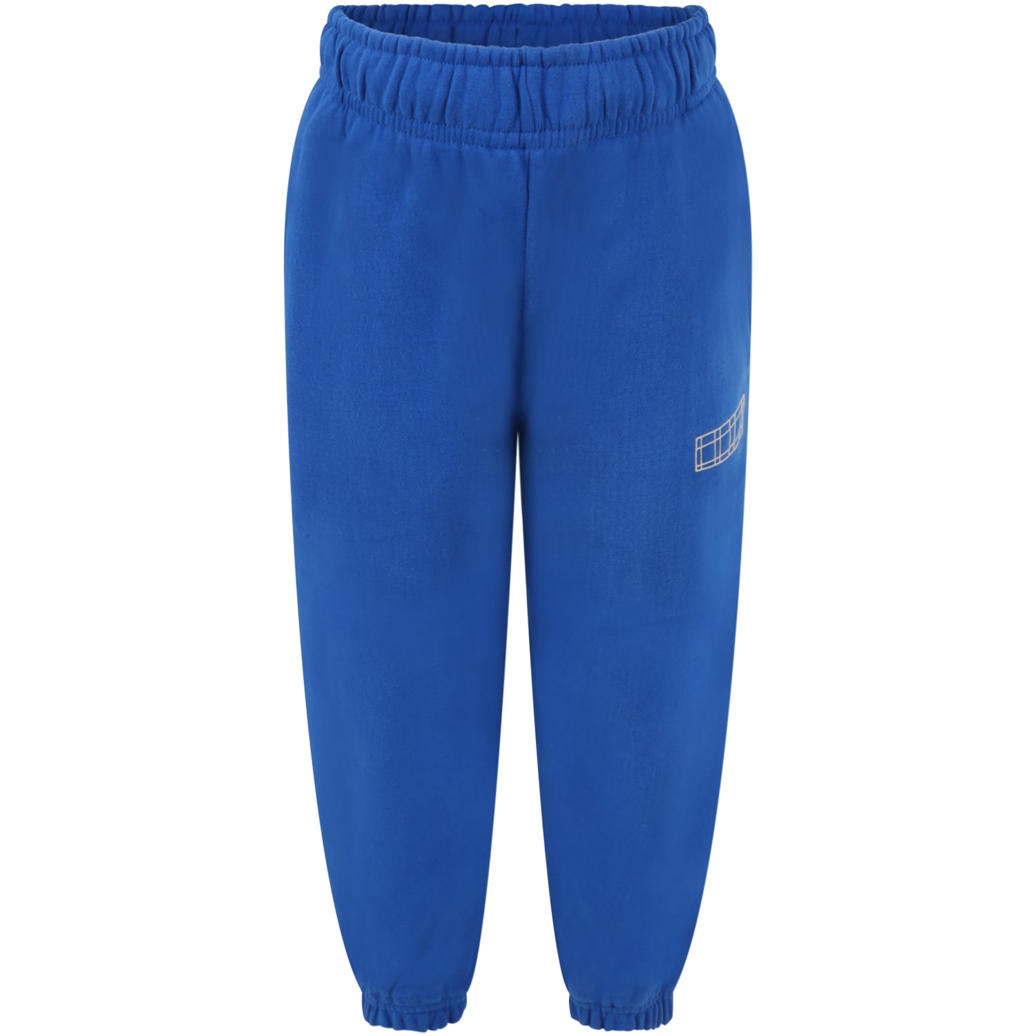 Molo Royal-blue Sweatpants For Kids With Iconic Print