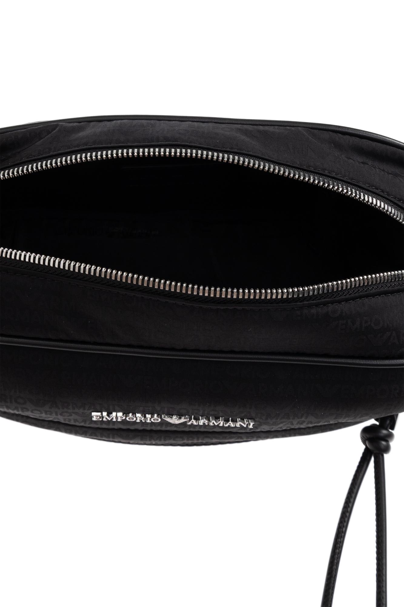 Emporio Armani Cosmetic Bag With Logo In Black