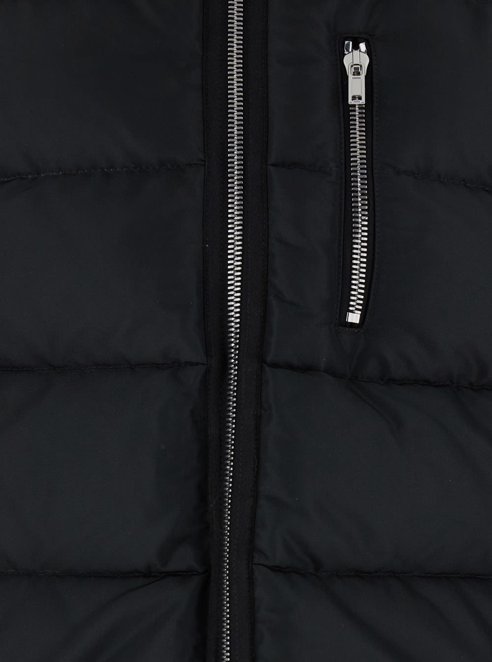Rick Owens Black Cropped Hooded Down Jacket With Zip In Tech Fabric Man In Black