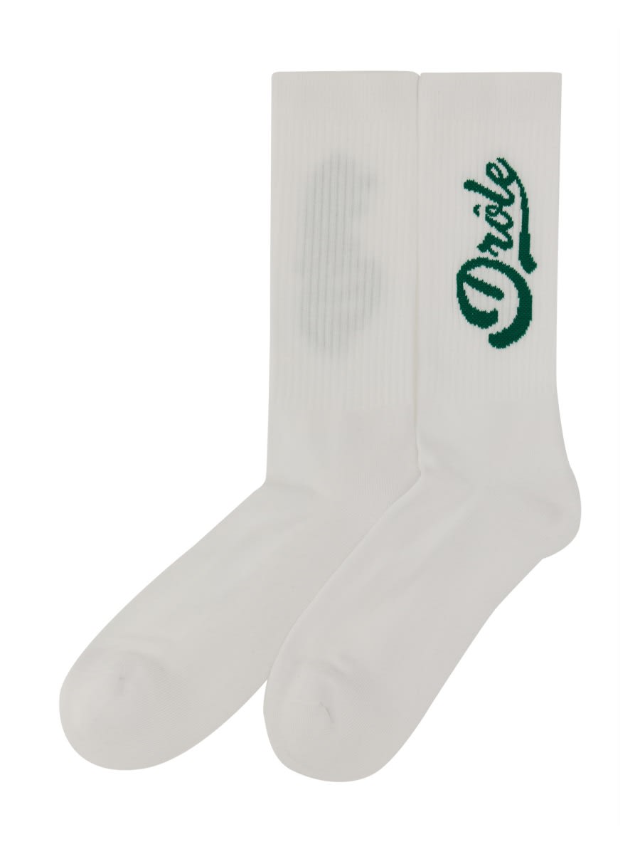 Drôle De Monsieur Sock With Logo In Green