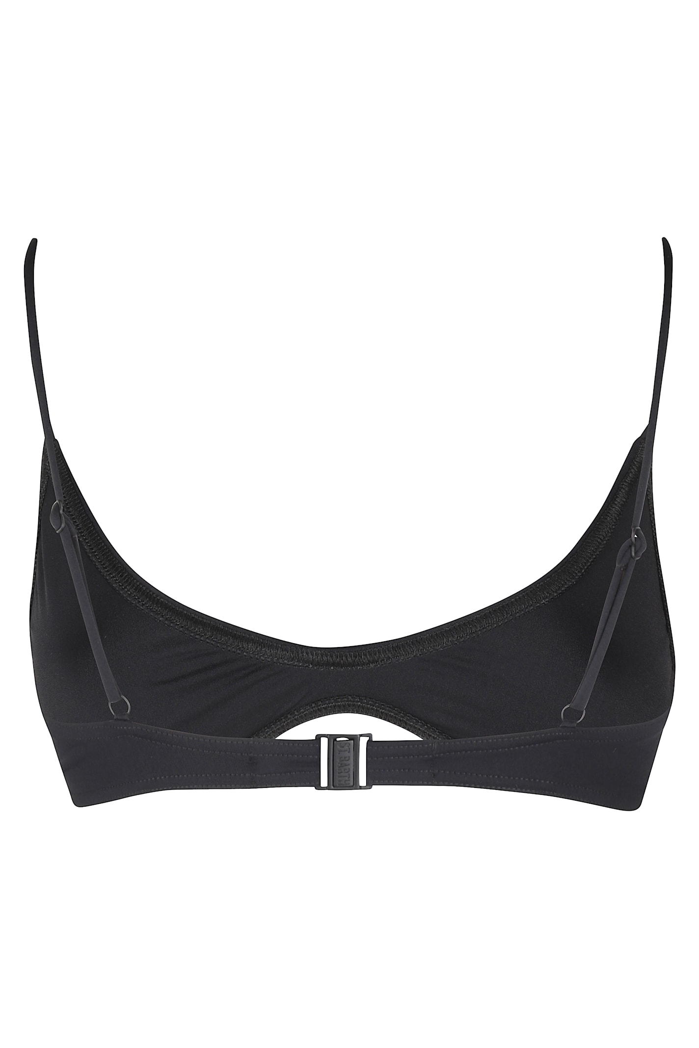 Mc2 Saint Barth Deep Scoop Bikini Top With Back In Black