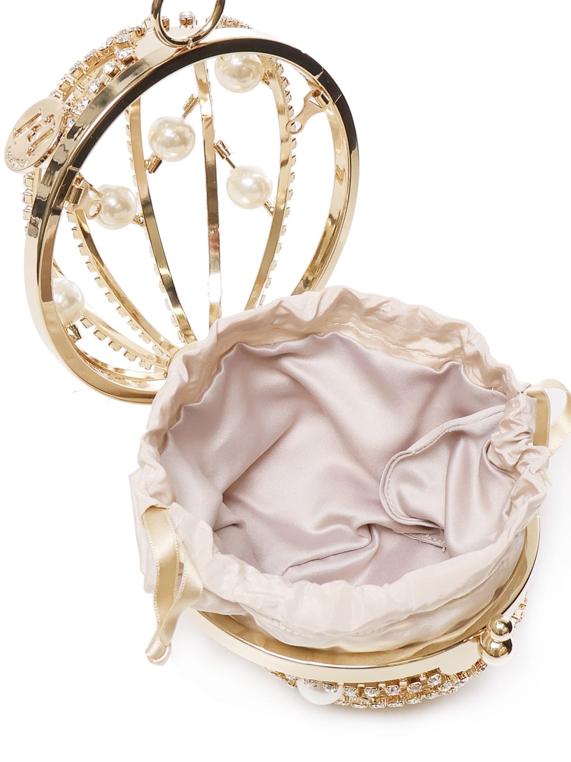 Shop Rosantica Mini Chloe Clutch Bag In Golden