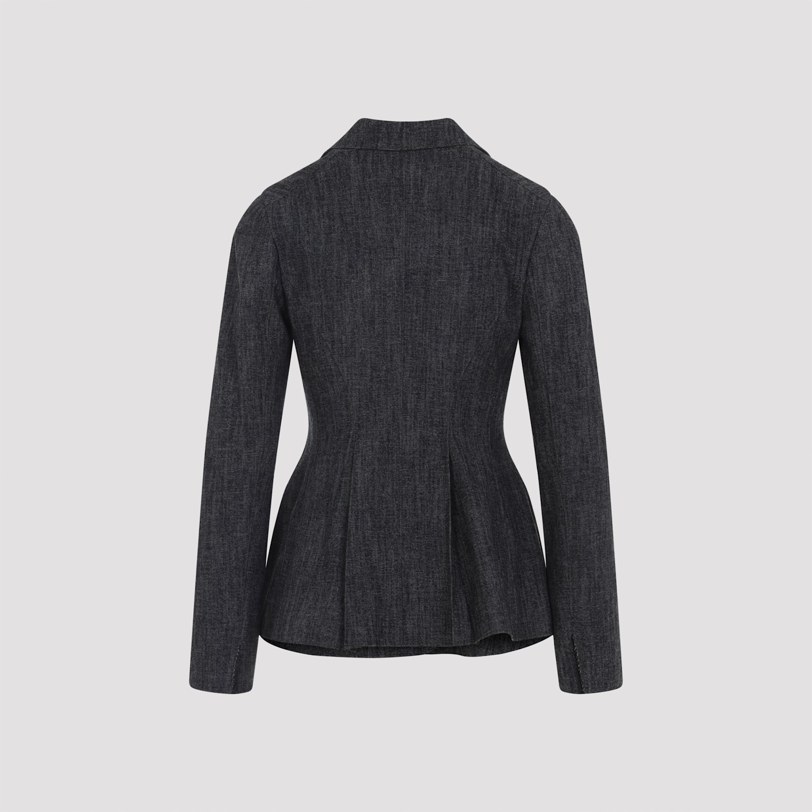 Alberta Ferretti Tailored Jacket With Flap Pockets And Lapel In Black