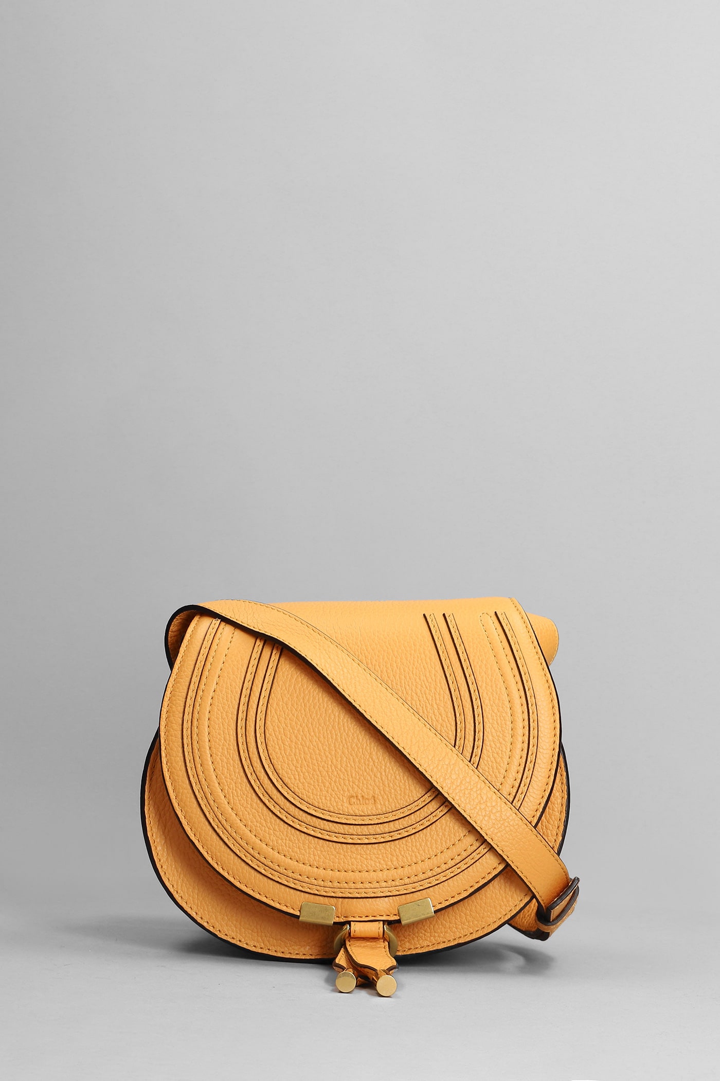 CHLOÉ MINI MARCIE SHOULDER BAG IN YELLOW LEATHER