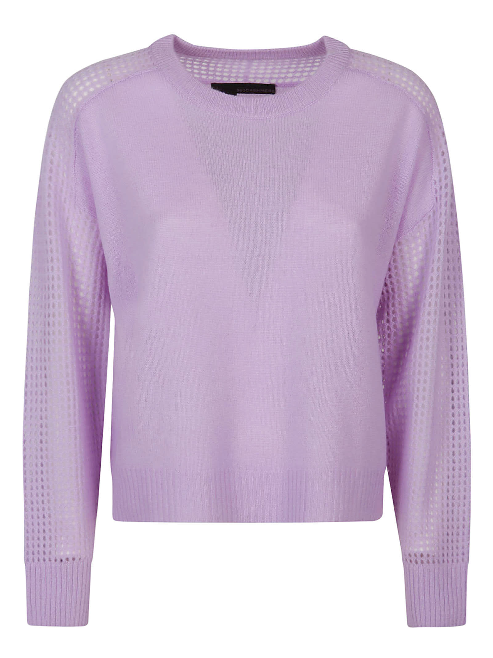 Shop 360cashmere Riley Round Neck Sweater In Orchid