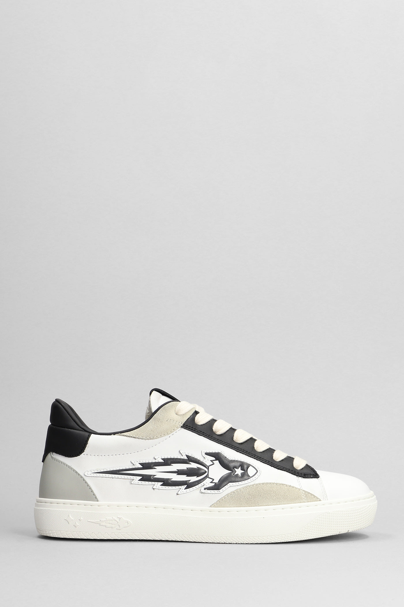 Enterprise Japan Sneakers In White Suede And Leather