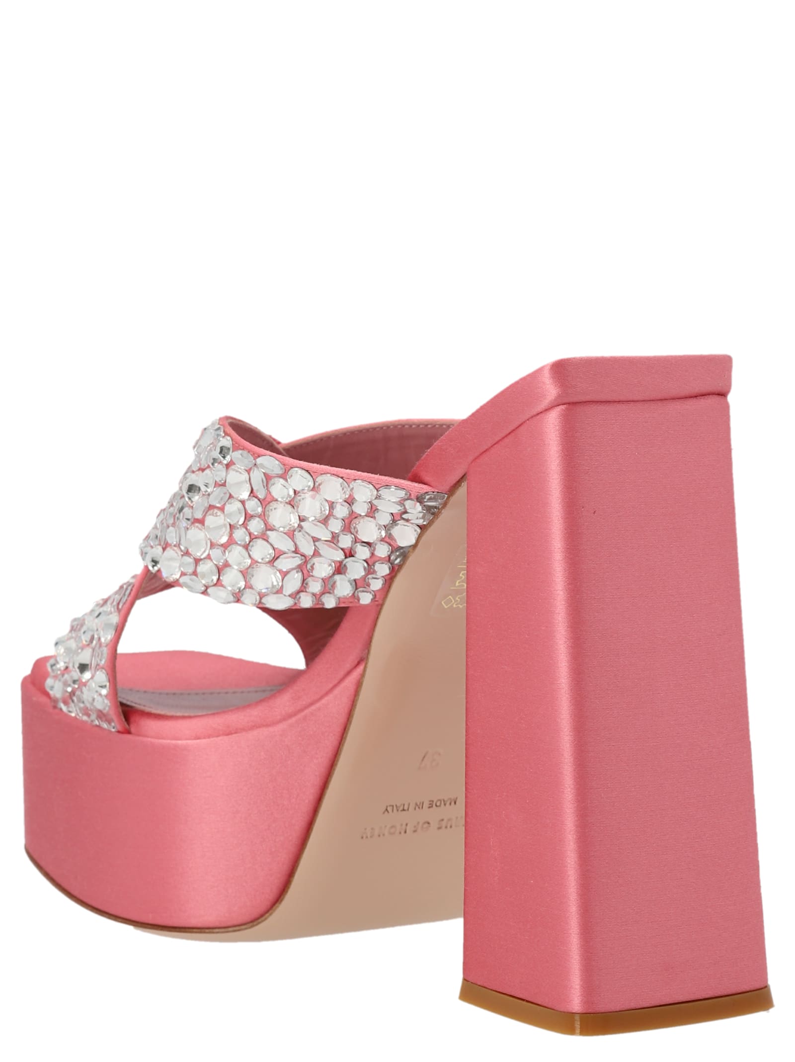 Shop Haus Of Honey Crossed Band Sandals In Pink