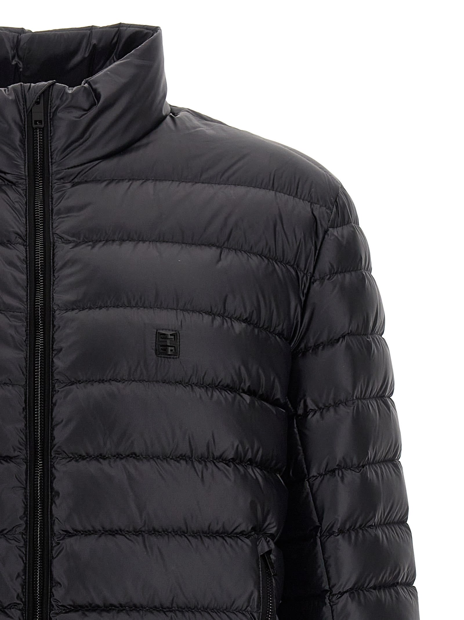 Shop Givenchy Logo Down Jacket In Black