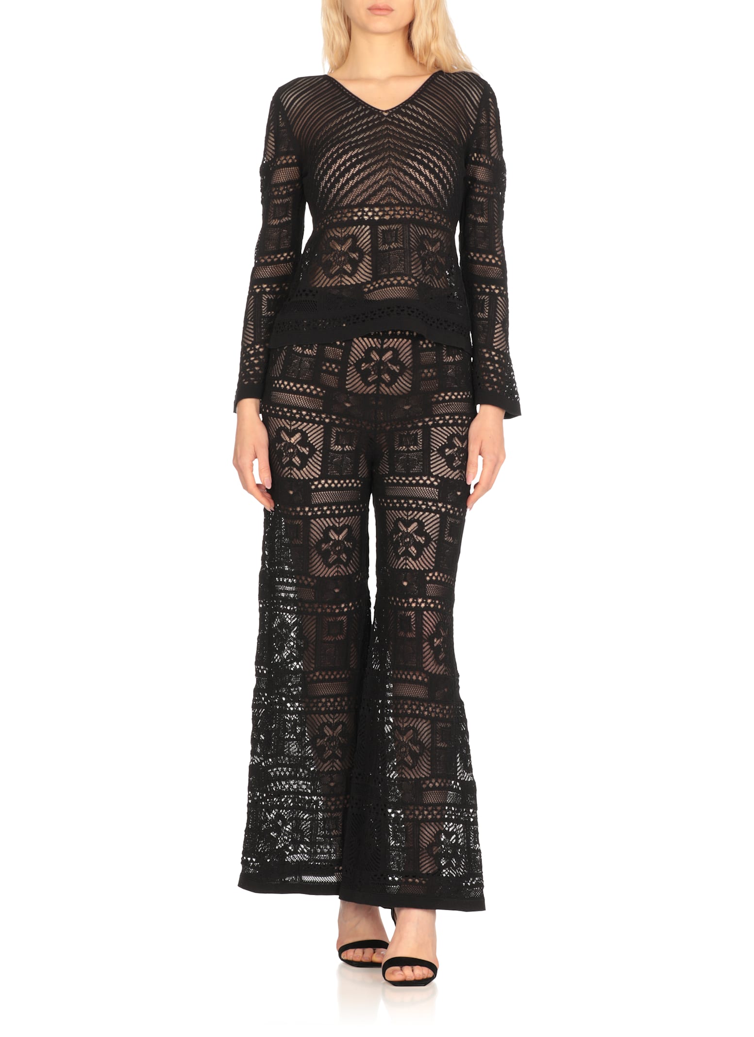 D Exterior D.exterior Lace Knit Sweater