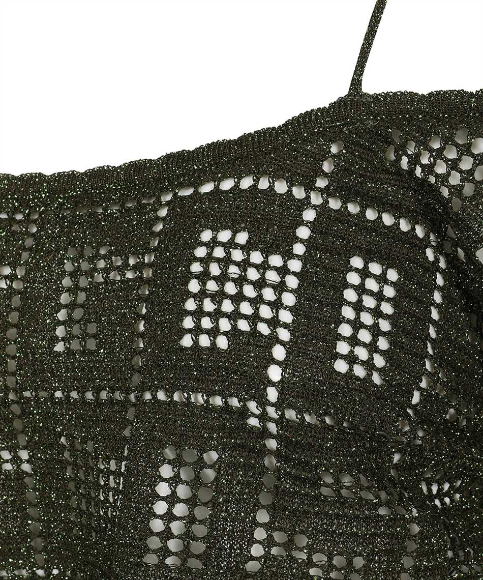 Gcds Knitted Crop Top In Green
