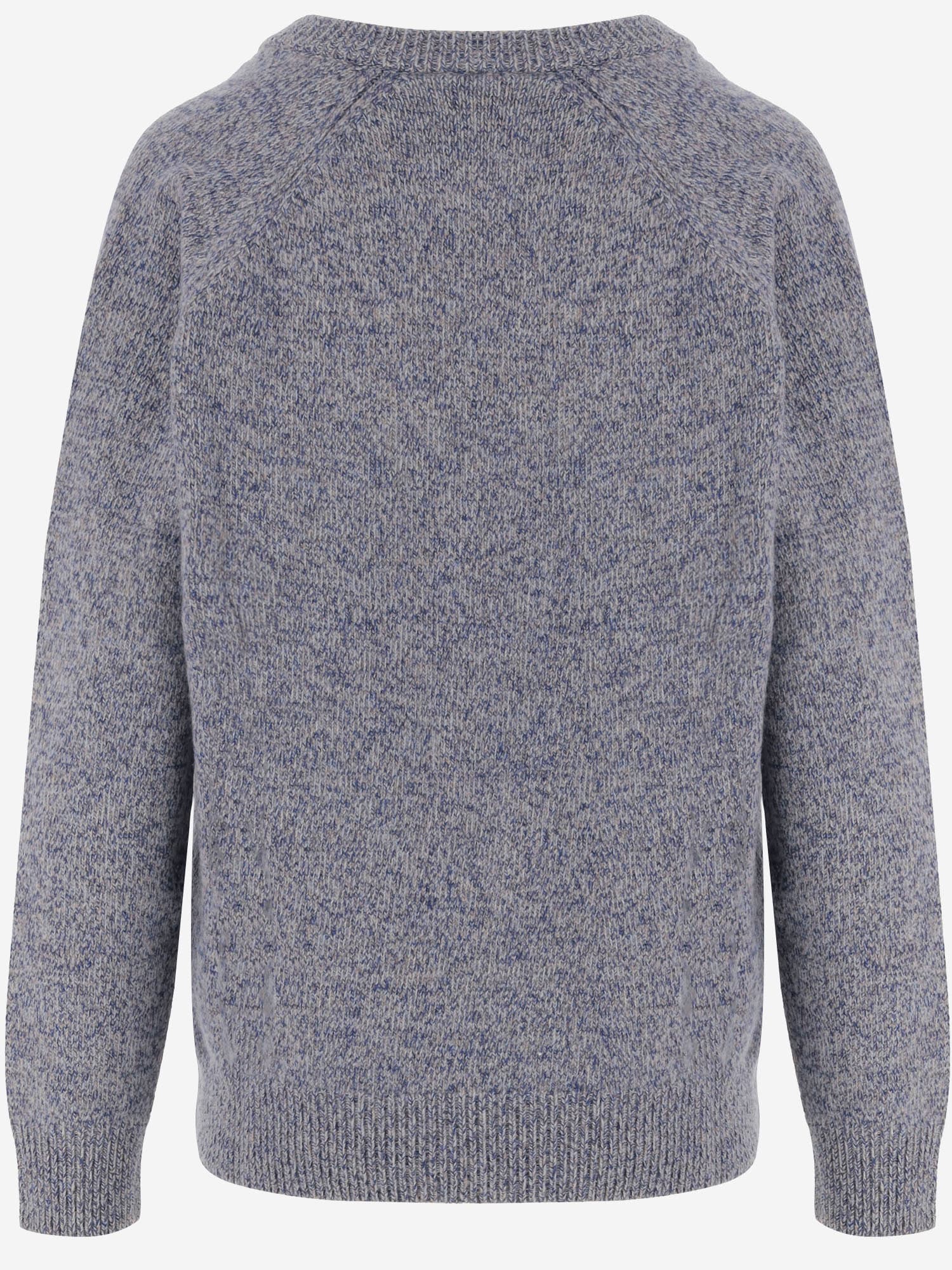 Aspesi Wool Sweater With V-neck In Gray