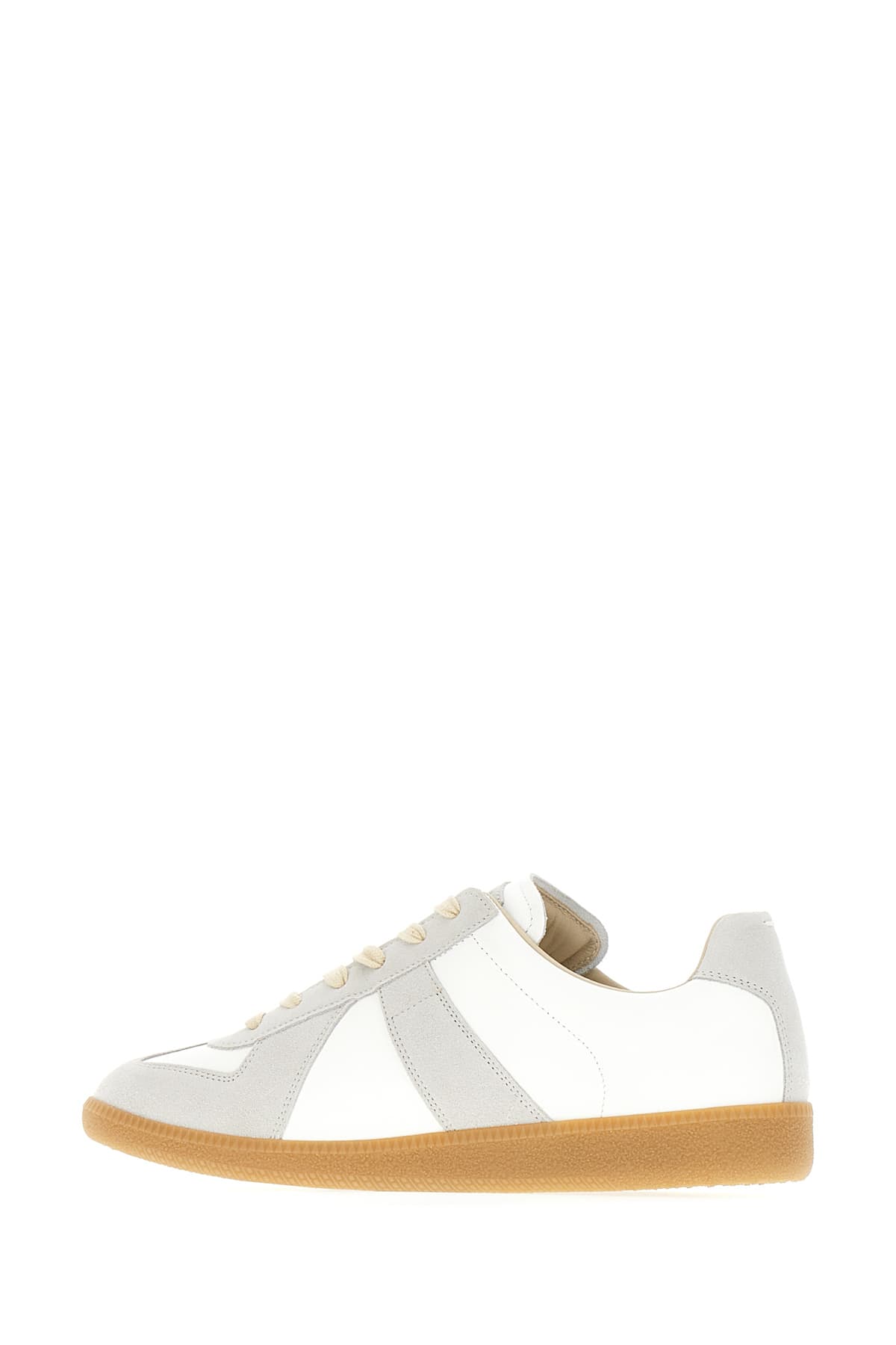 Shop Maison Margiela Two-tone Leather And Suede Replica Sneakers In Multicolor