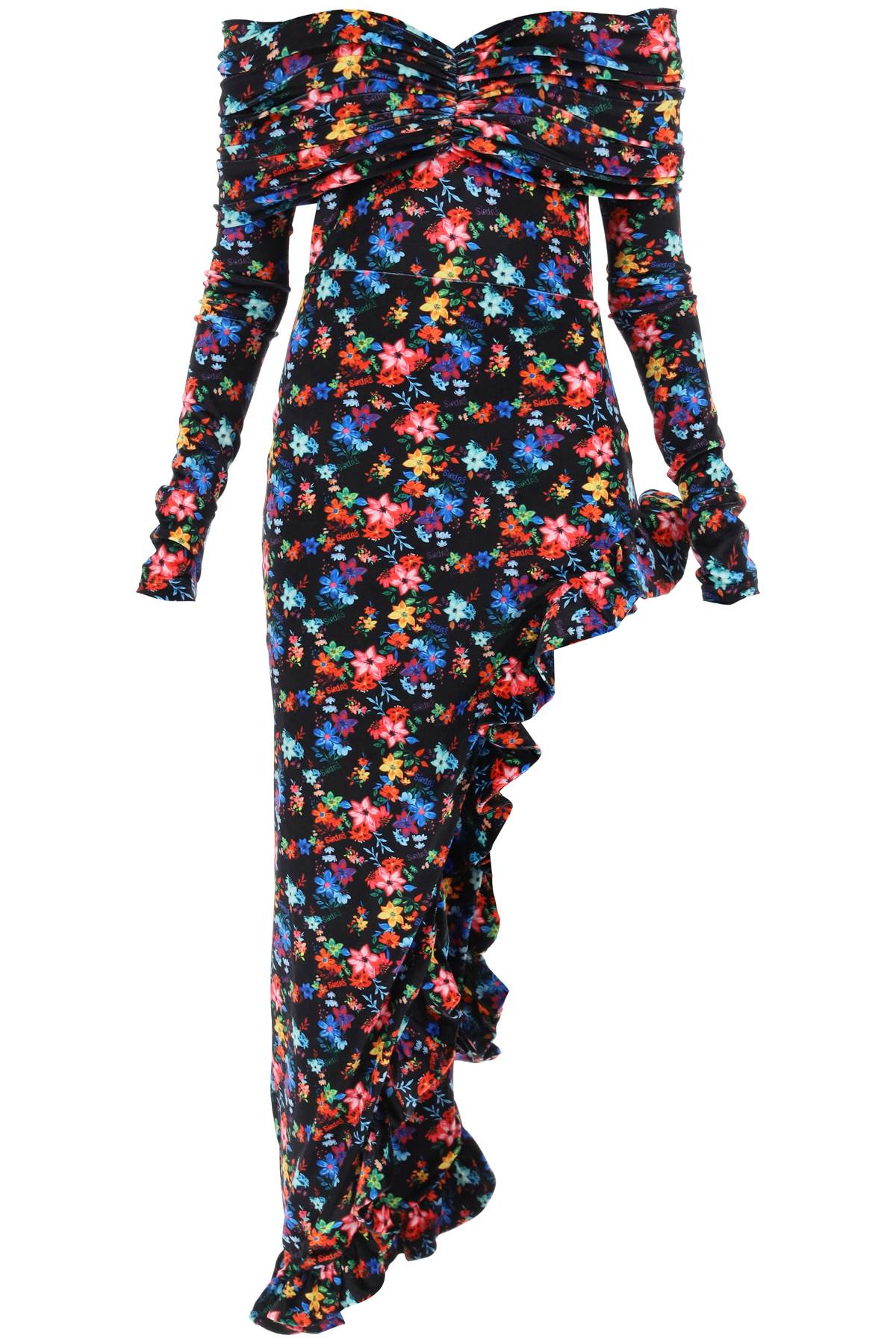 Linni Floral-velvet Maxi Dress