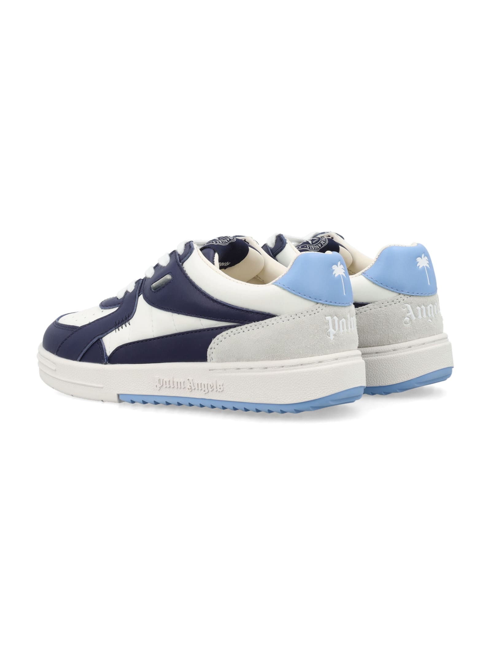 Shop Palm Angels University Sneakers In White Blue
