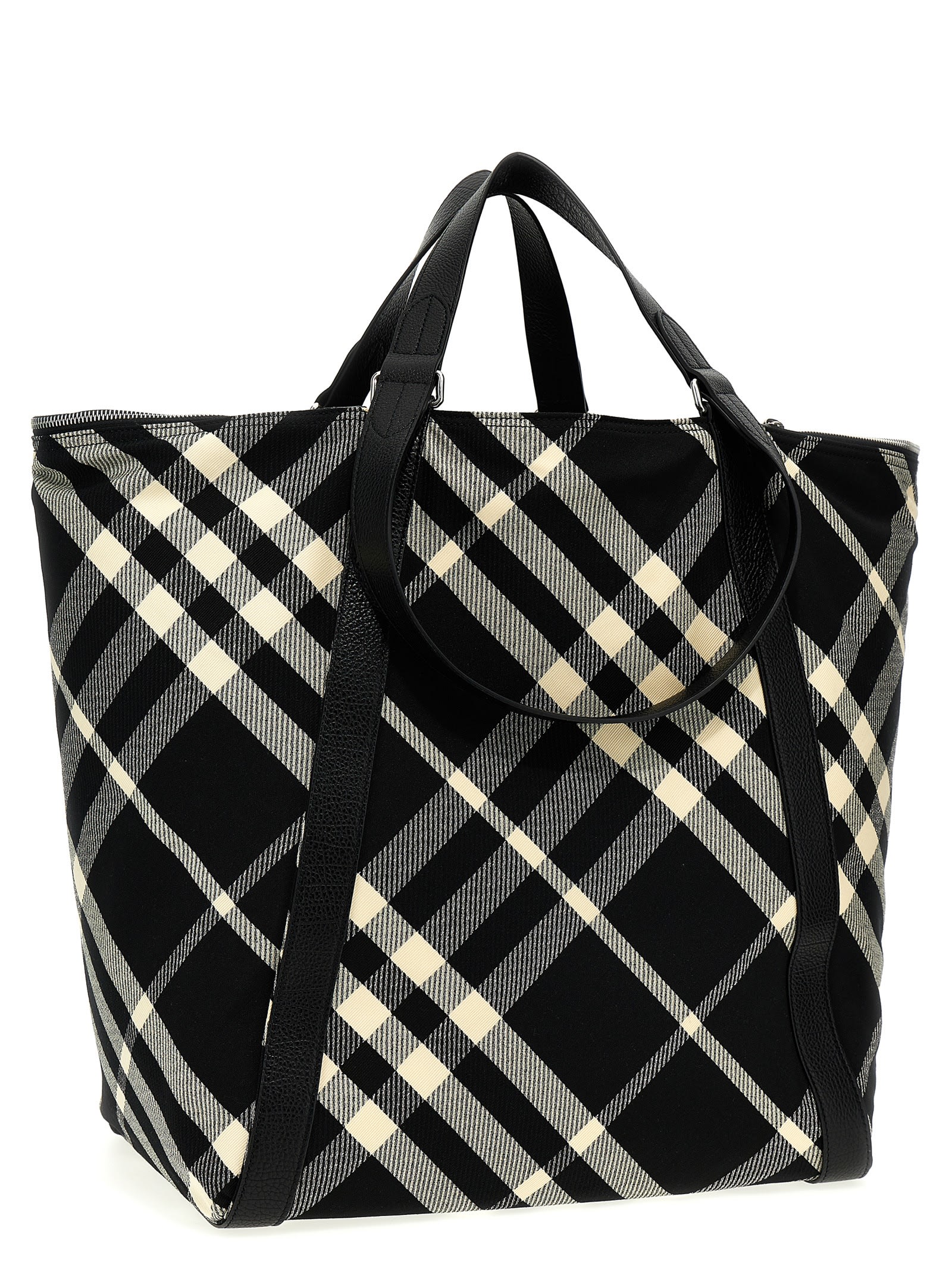 Shop Burberry Shopping  Check In White/black