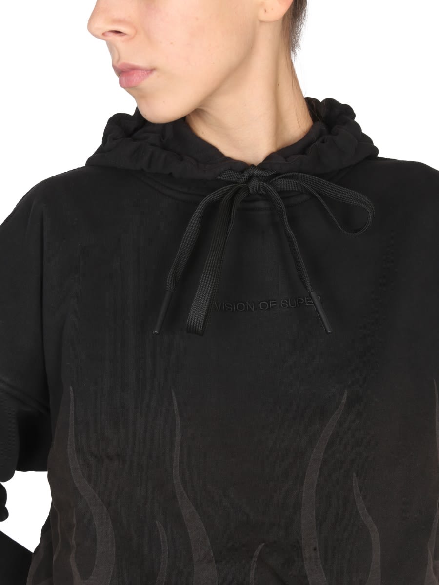 Shop Vision Of Super Sweatshirt With Logo In Black