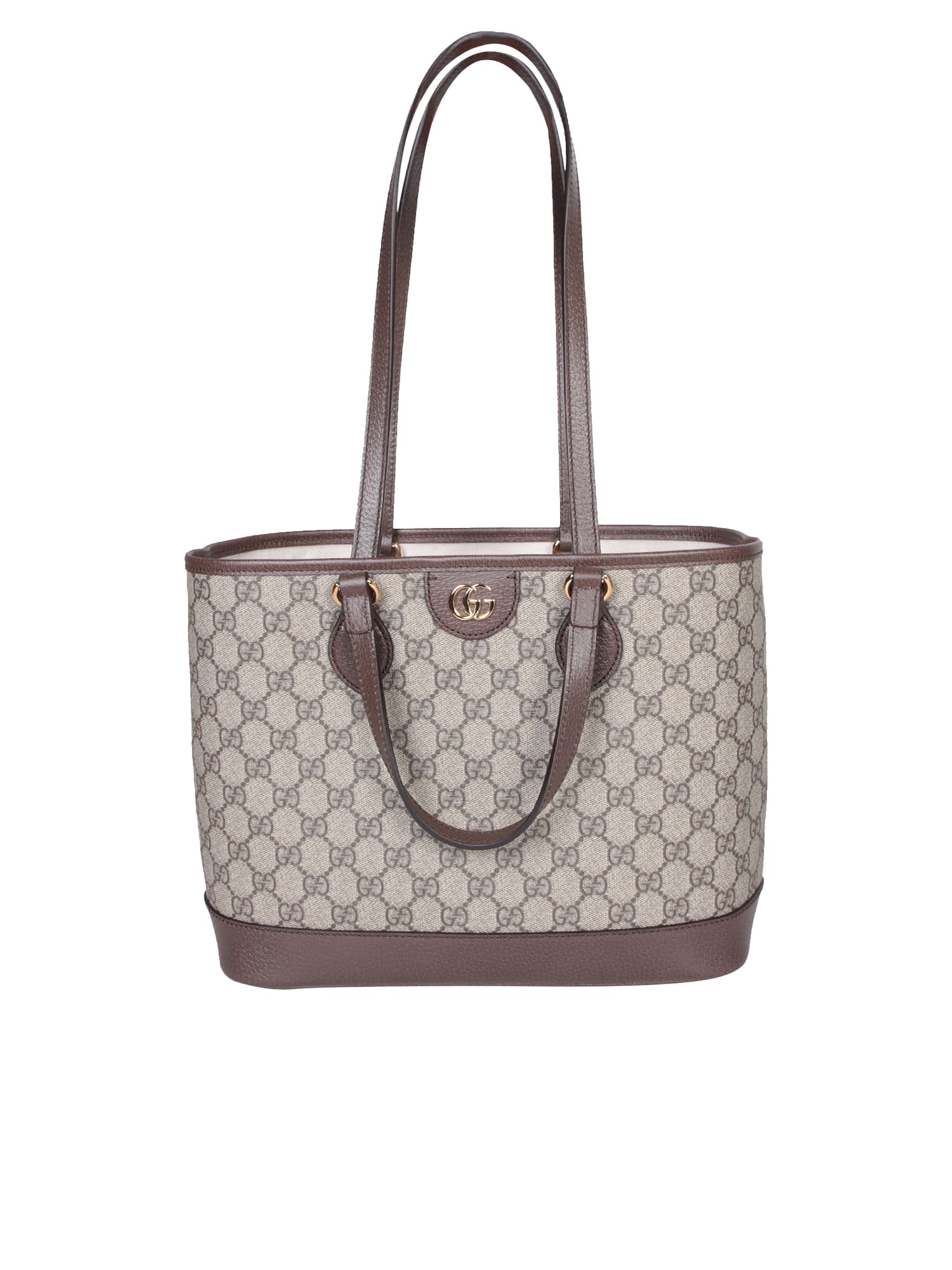 Shop Gucci Ophidia S Monogram Beige Shopping Bag