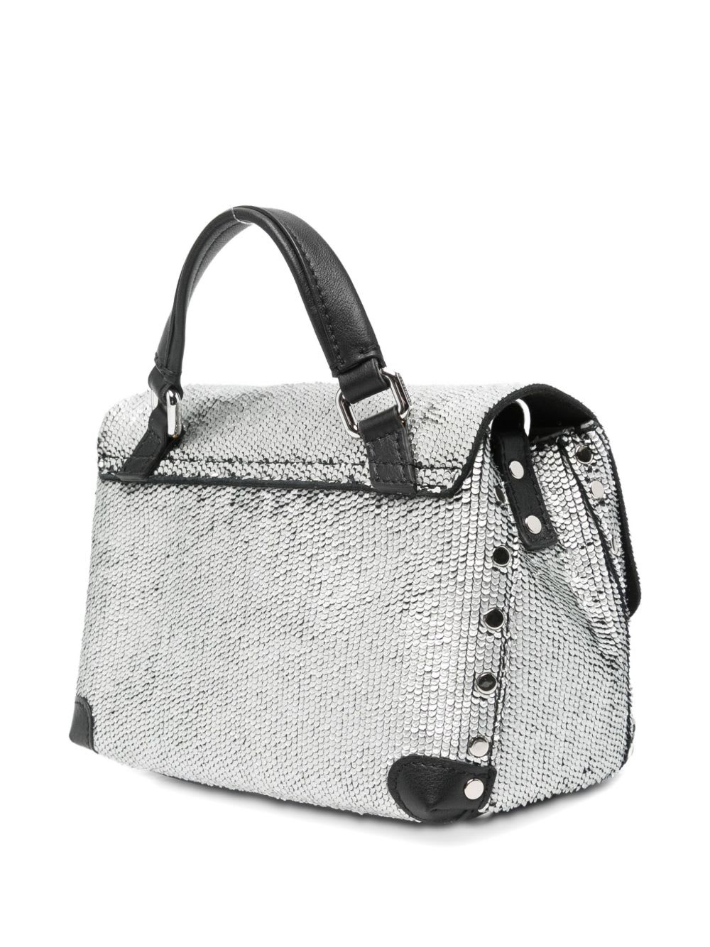 Zanellato Postina Cbi Baby Leather Handbag In Silver