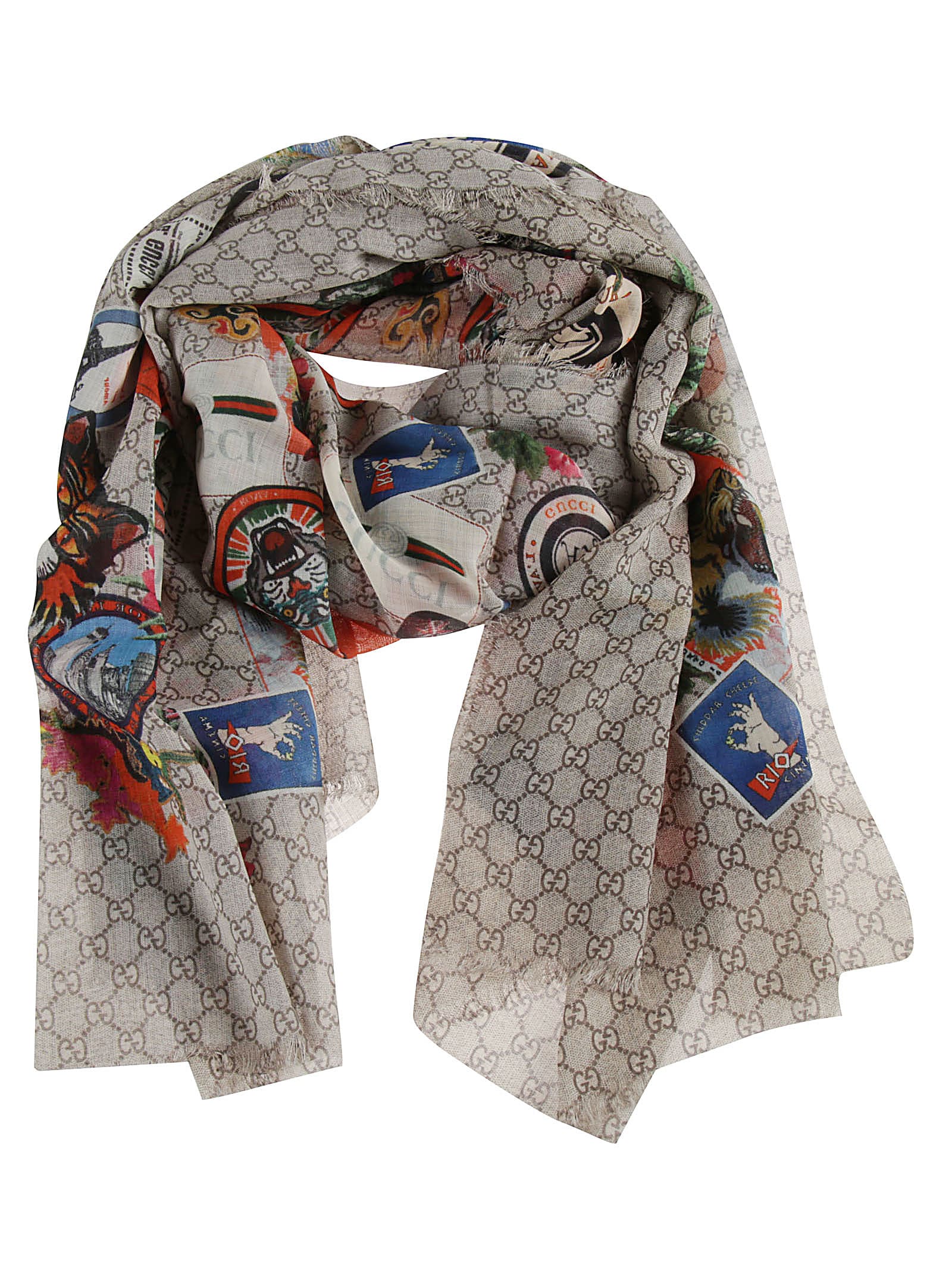 Gucci Gucci Long Courier Scarf - beige - 11004180 | italist