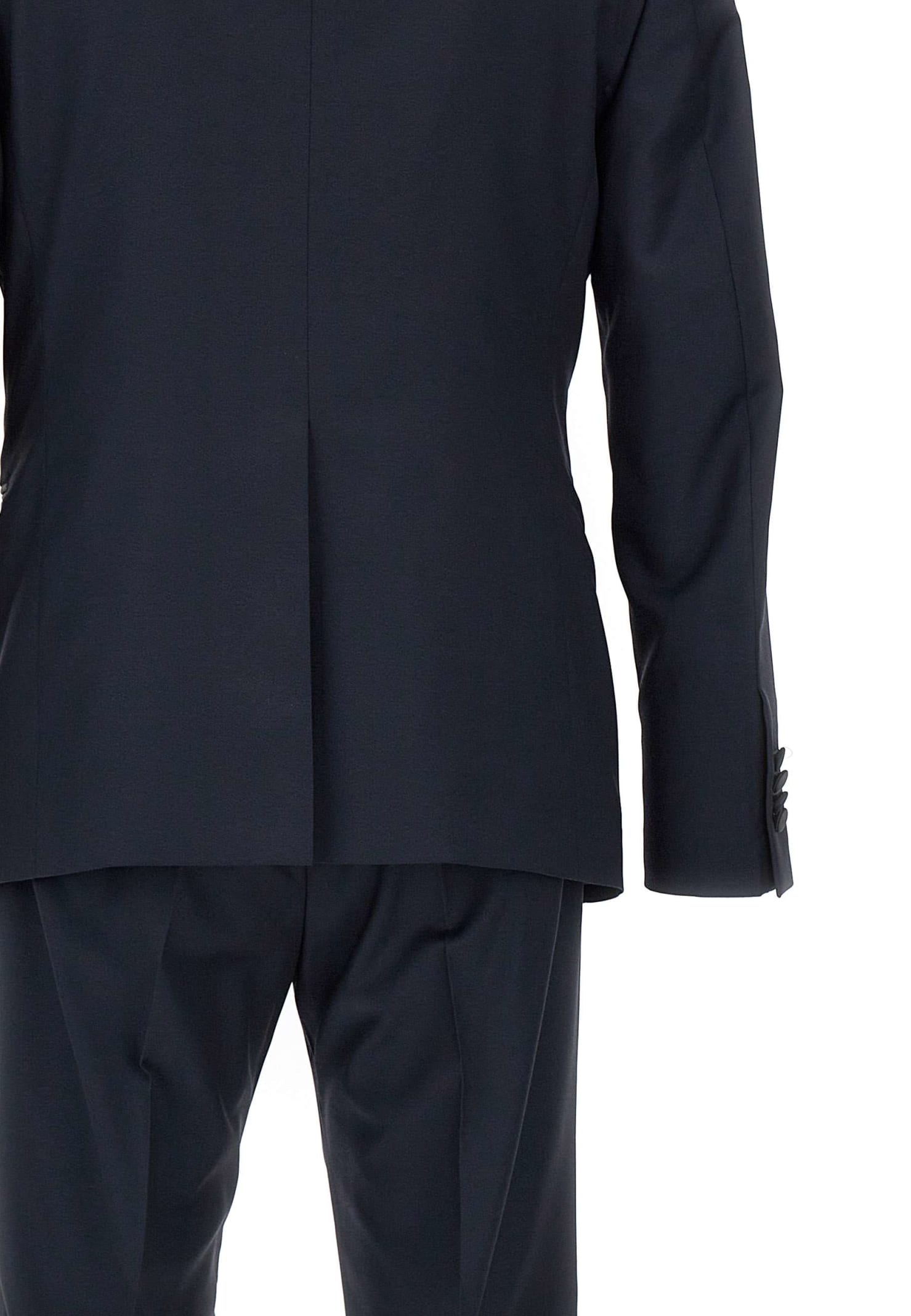 Shop Tagliatore Three-piece Suit In Blue