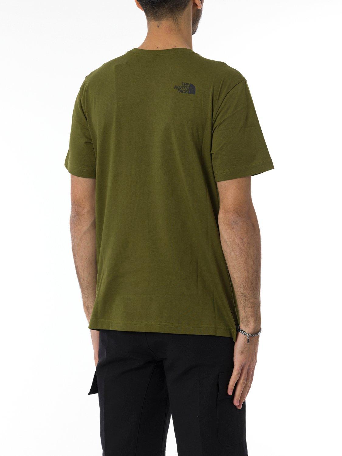 Shop The North Face Simple Dome Crewneck T-shirt In Olive