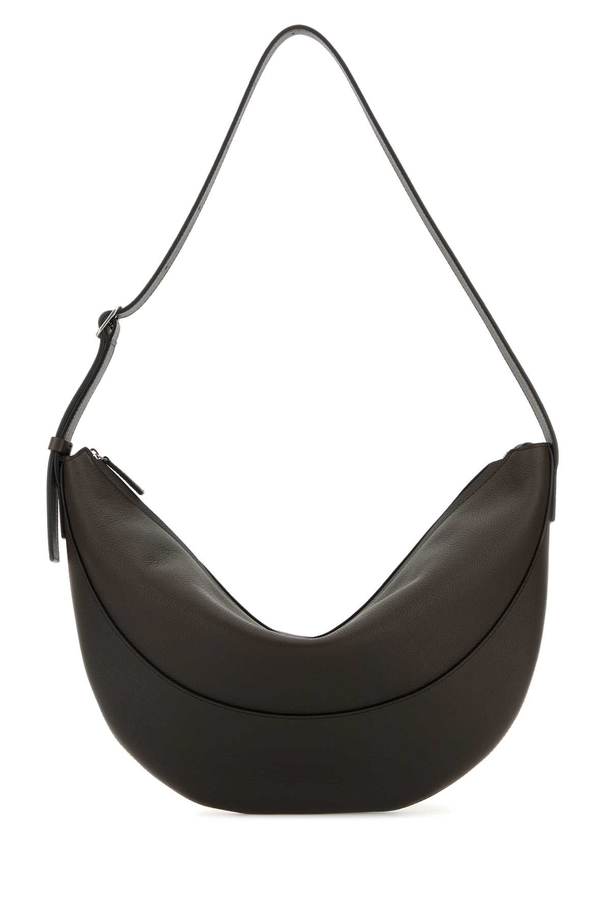 The Row Brown Leather Jouve Shoulder Bag